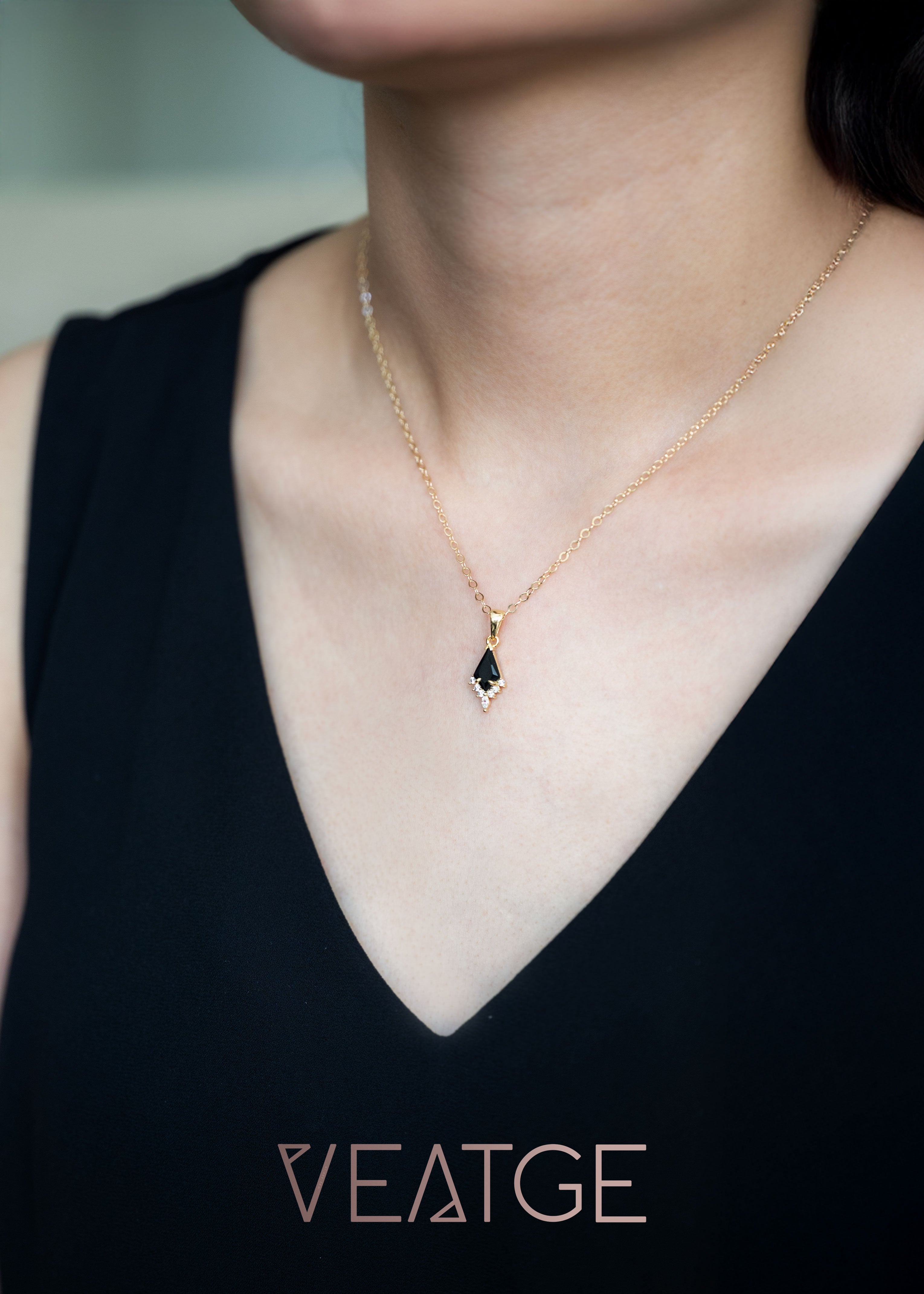 Black Onyx Kite Necklace