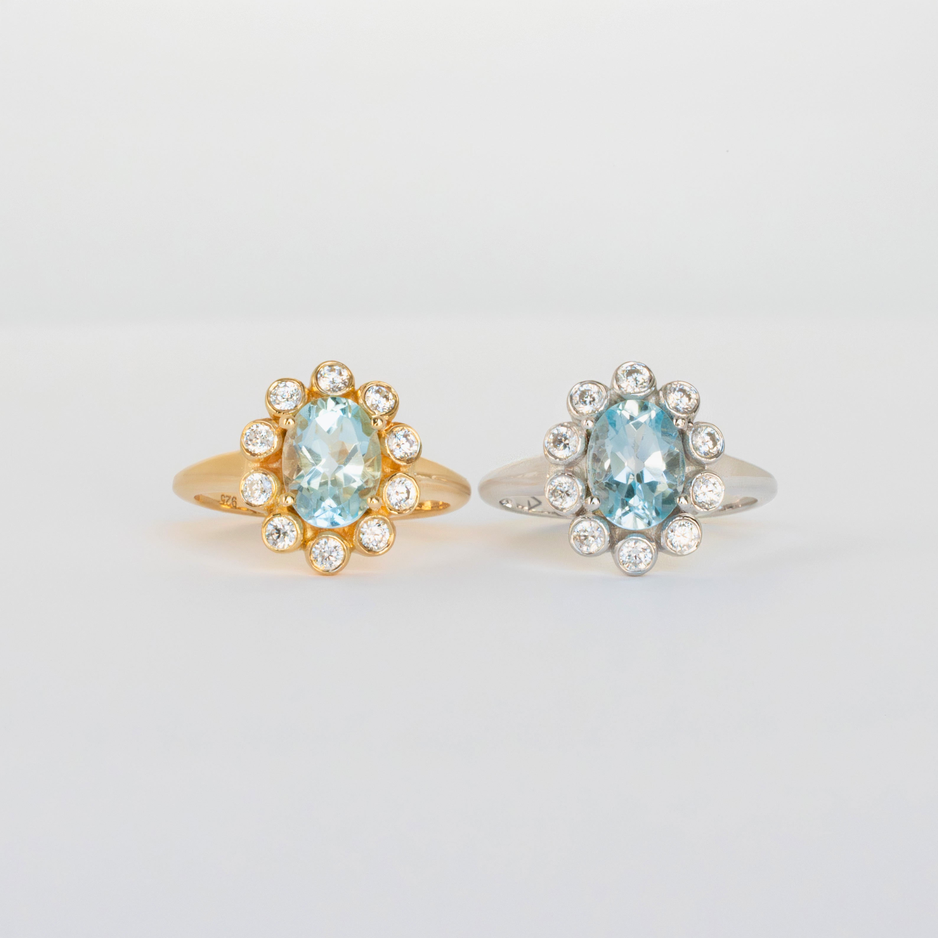 Blue Topaz Ring - Blossom