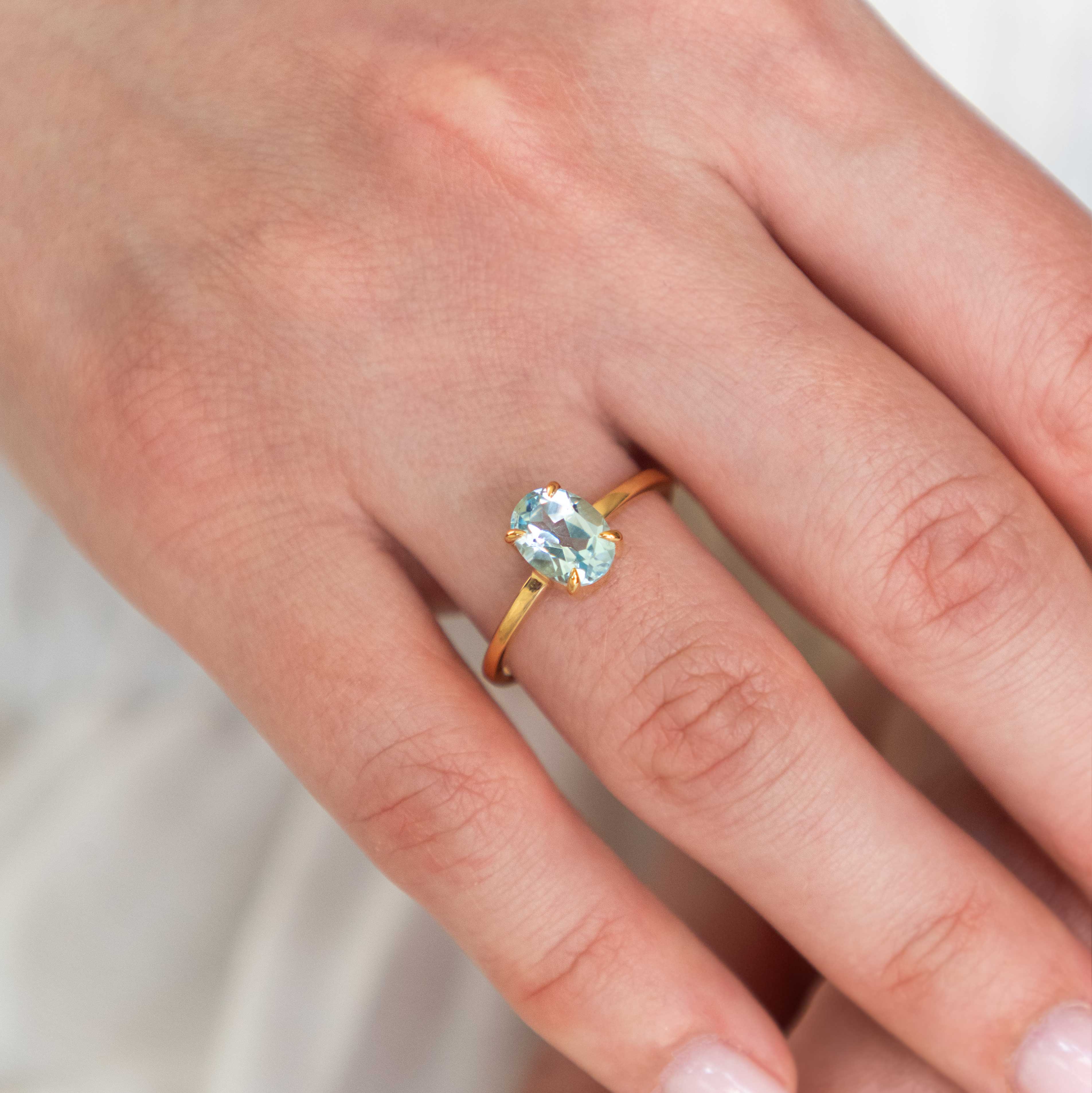 Blue Topaz Ring - Signature Oval