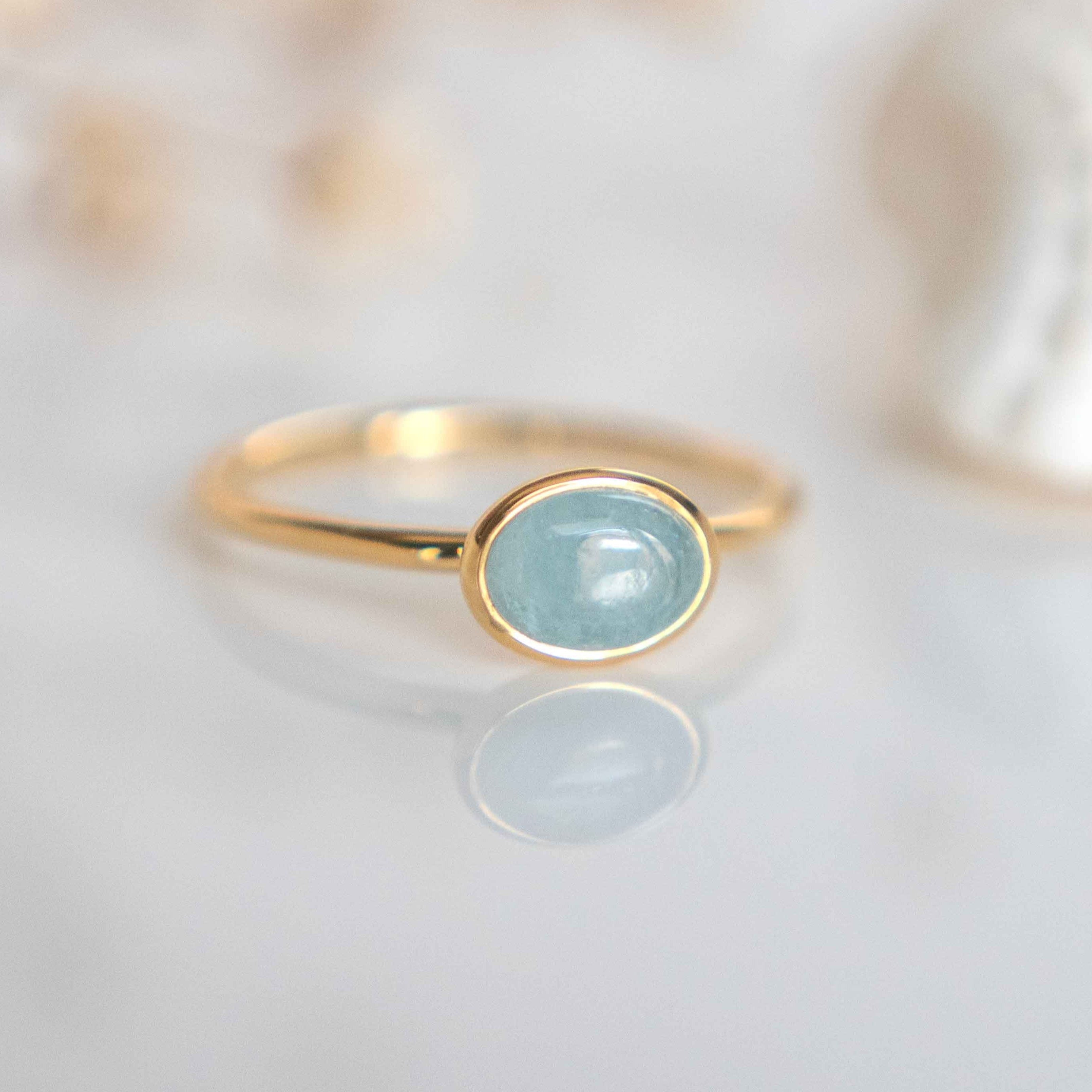 The Buttercup Aquamarine Ring