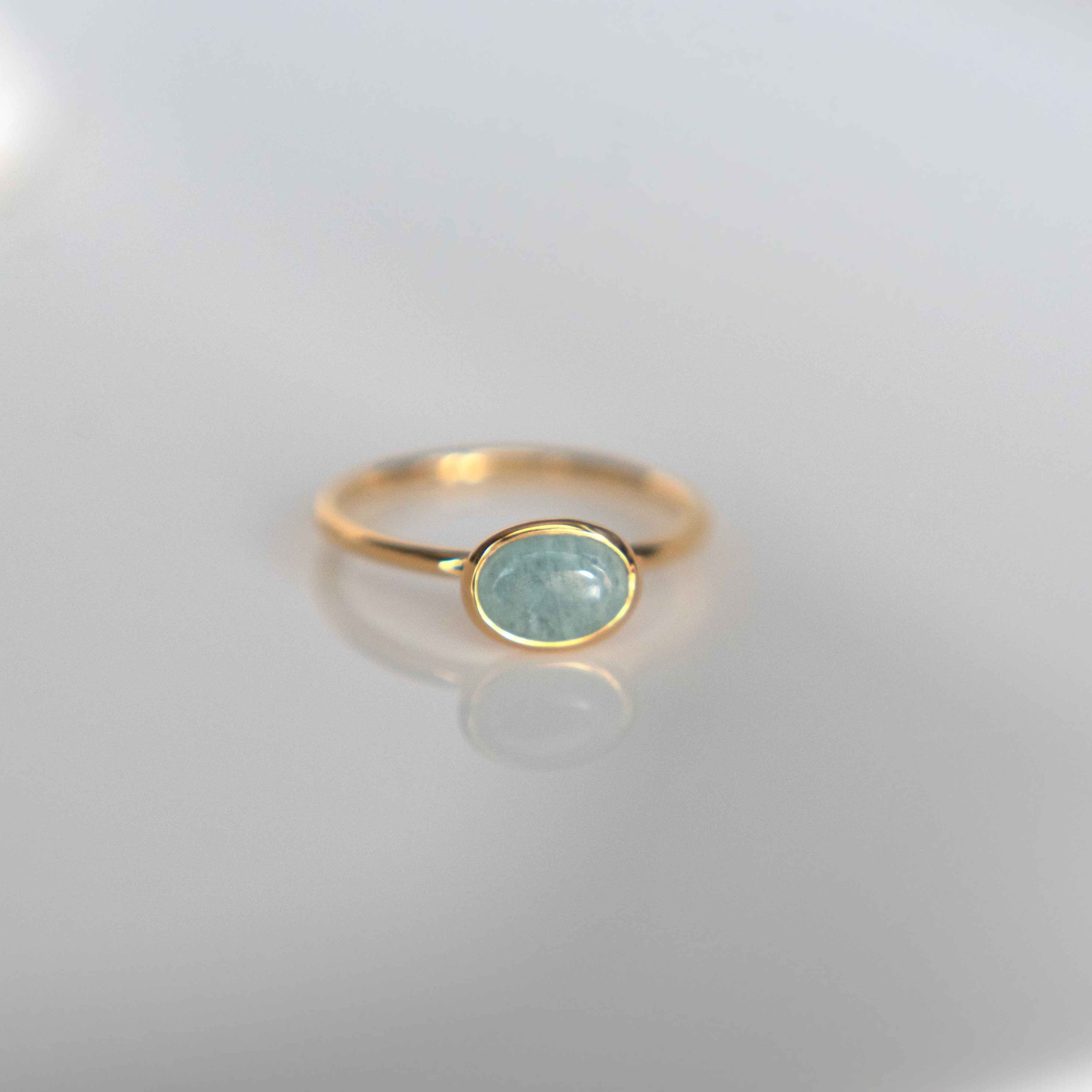 The Buttercup Aquamarine Ring
