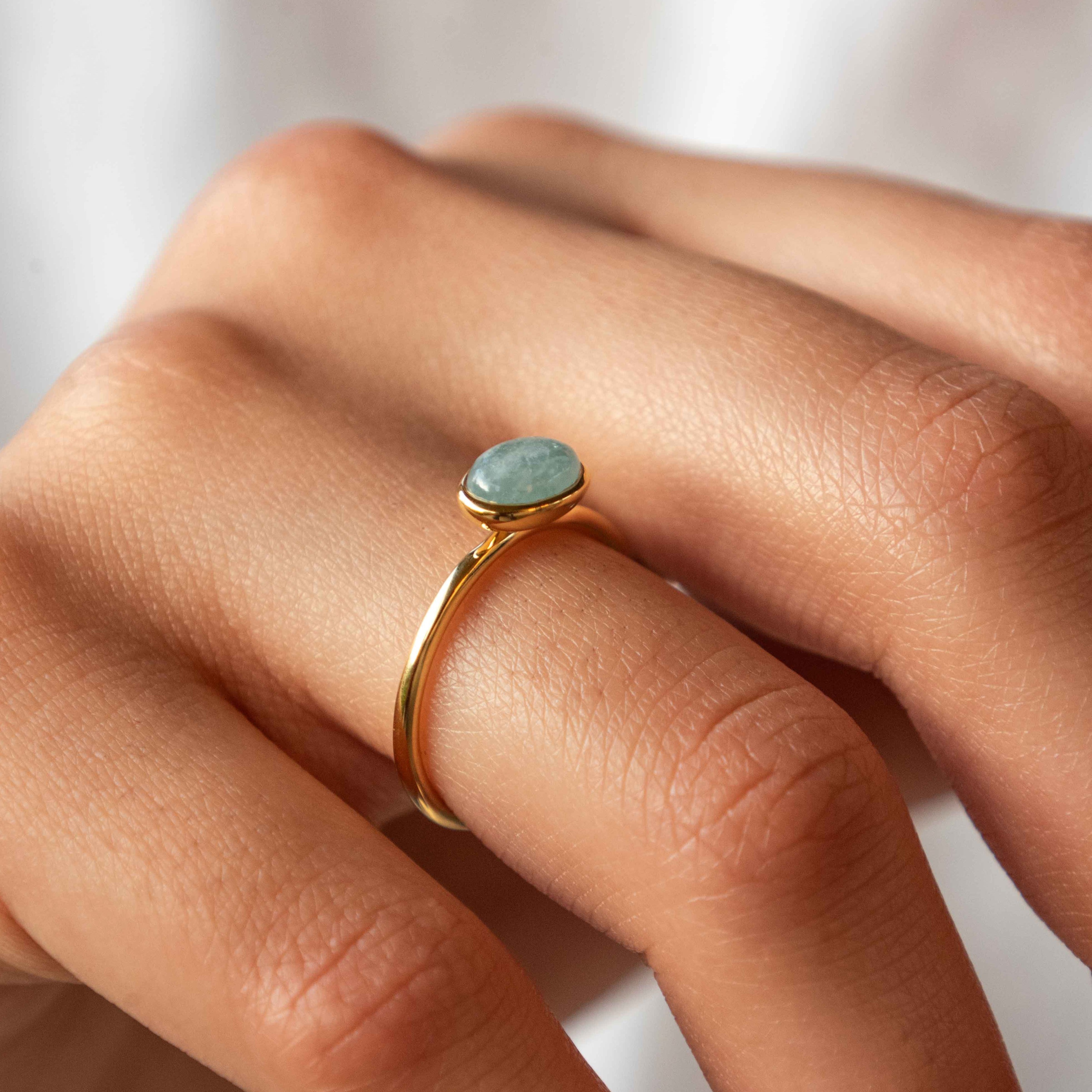 The Buttercup Aquamarine Ring