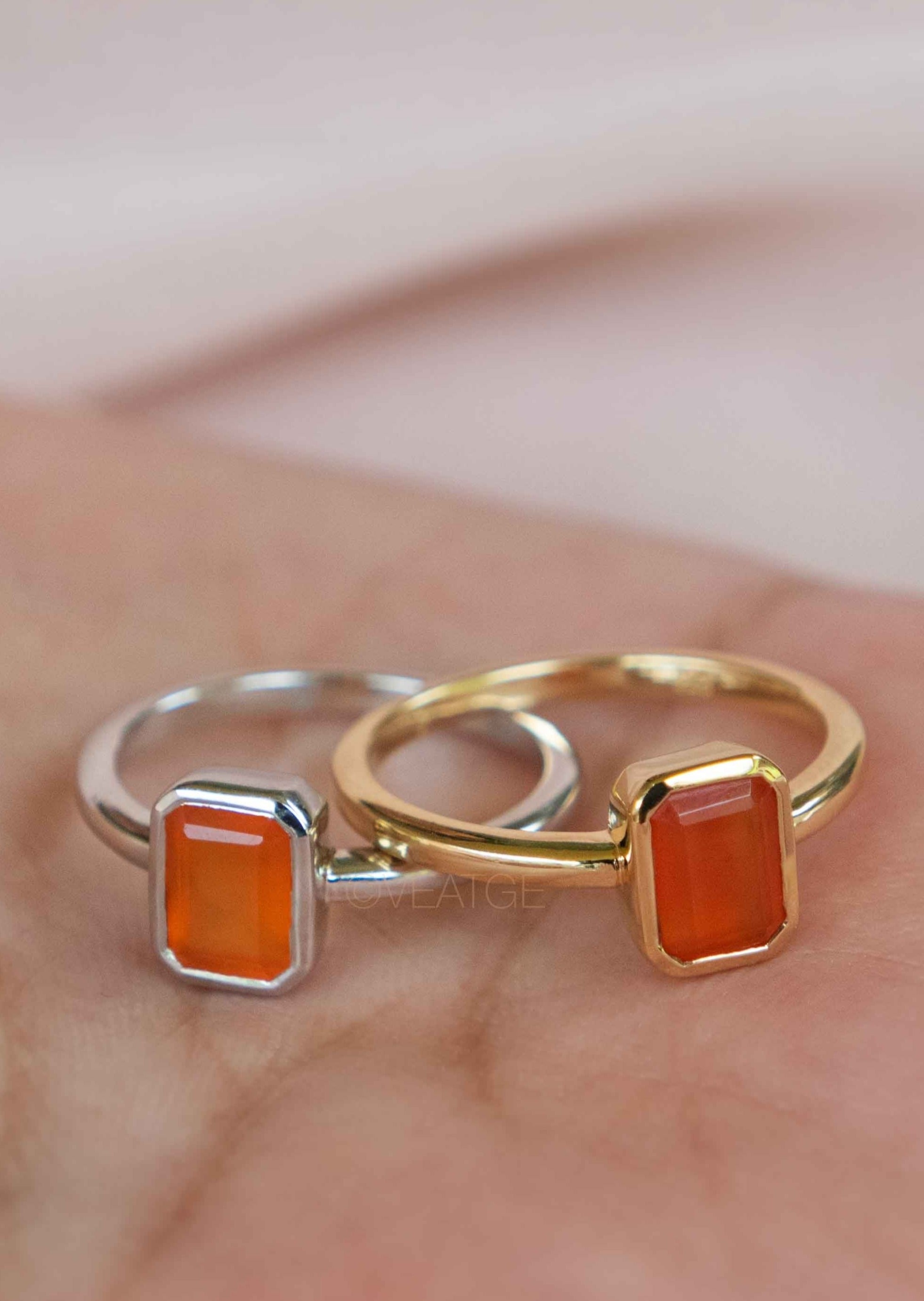 Pure Carnelian Ring sterling silver, High Grade Natural Gemstone Ring, Unisex Ring, Real Carnelian Ring Low Profile, Promise Ring Gifts