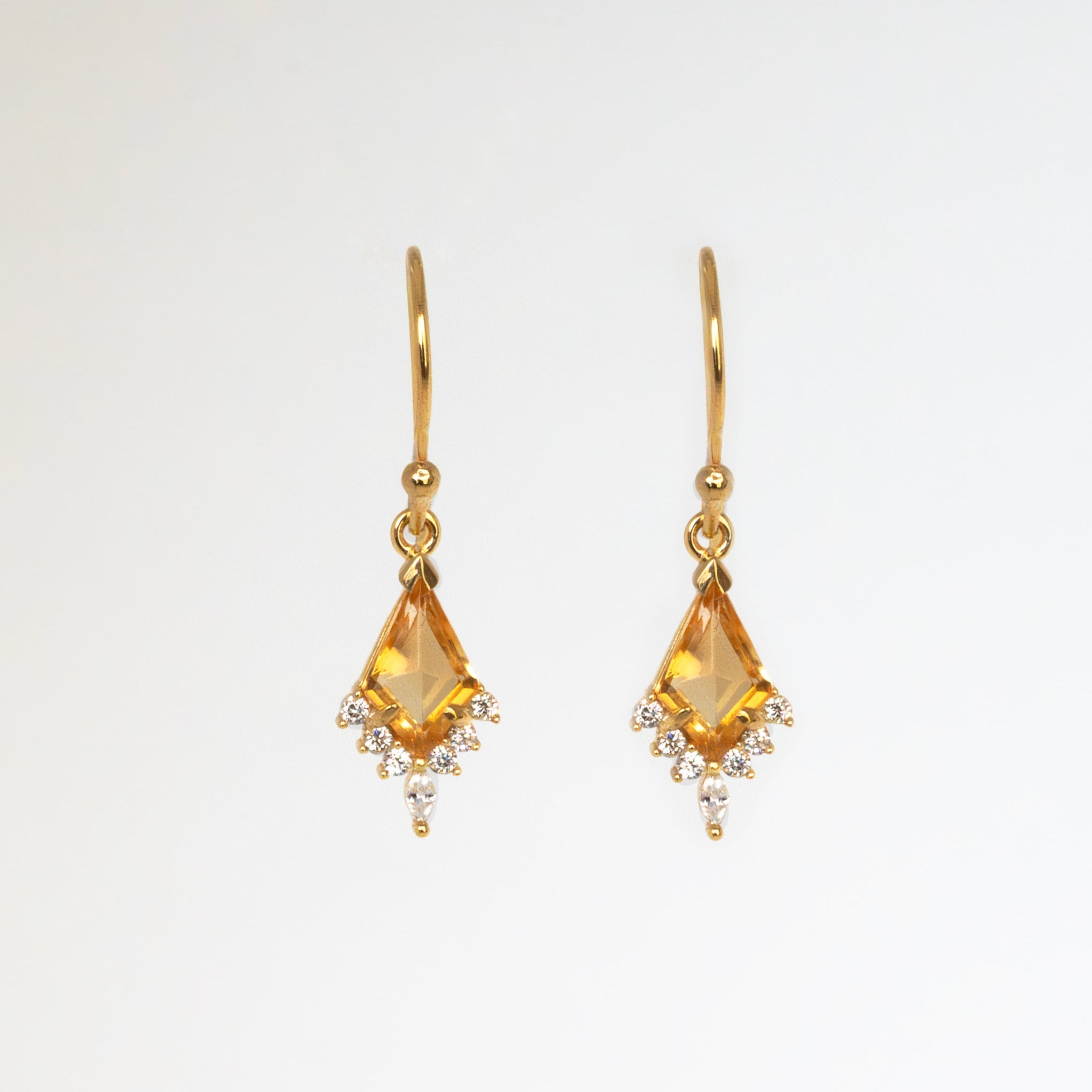Citrine Dangle Earrings Gold November Birthstone Gift for Women,  Anniversary Gift for Wife, Mom birthday gifts birthstone jewelry