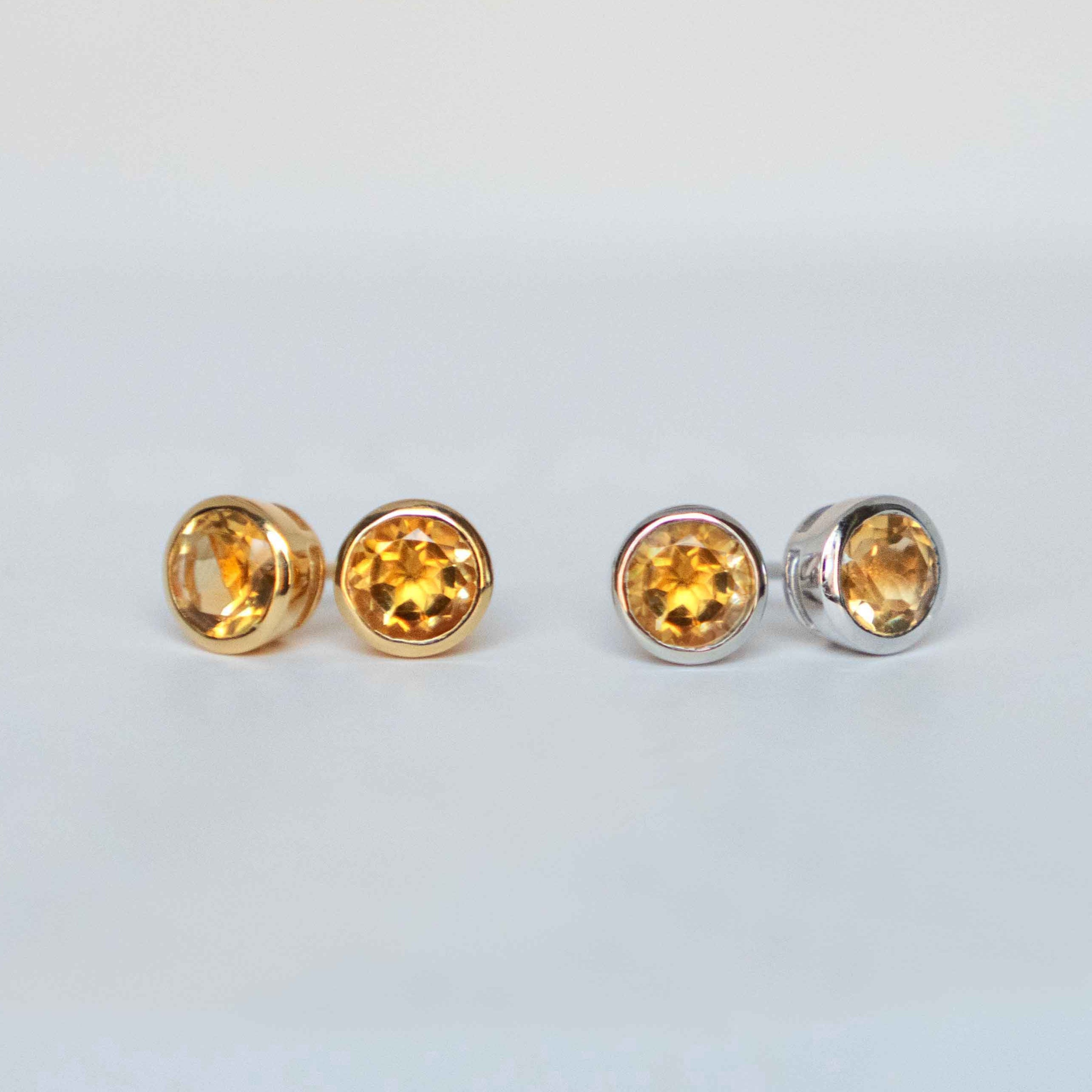 Natural Citrine Stud Earrings for Teen Girls Gifts, November Birthstone, Gift for Women