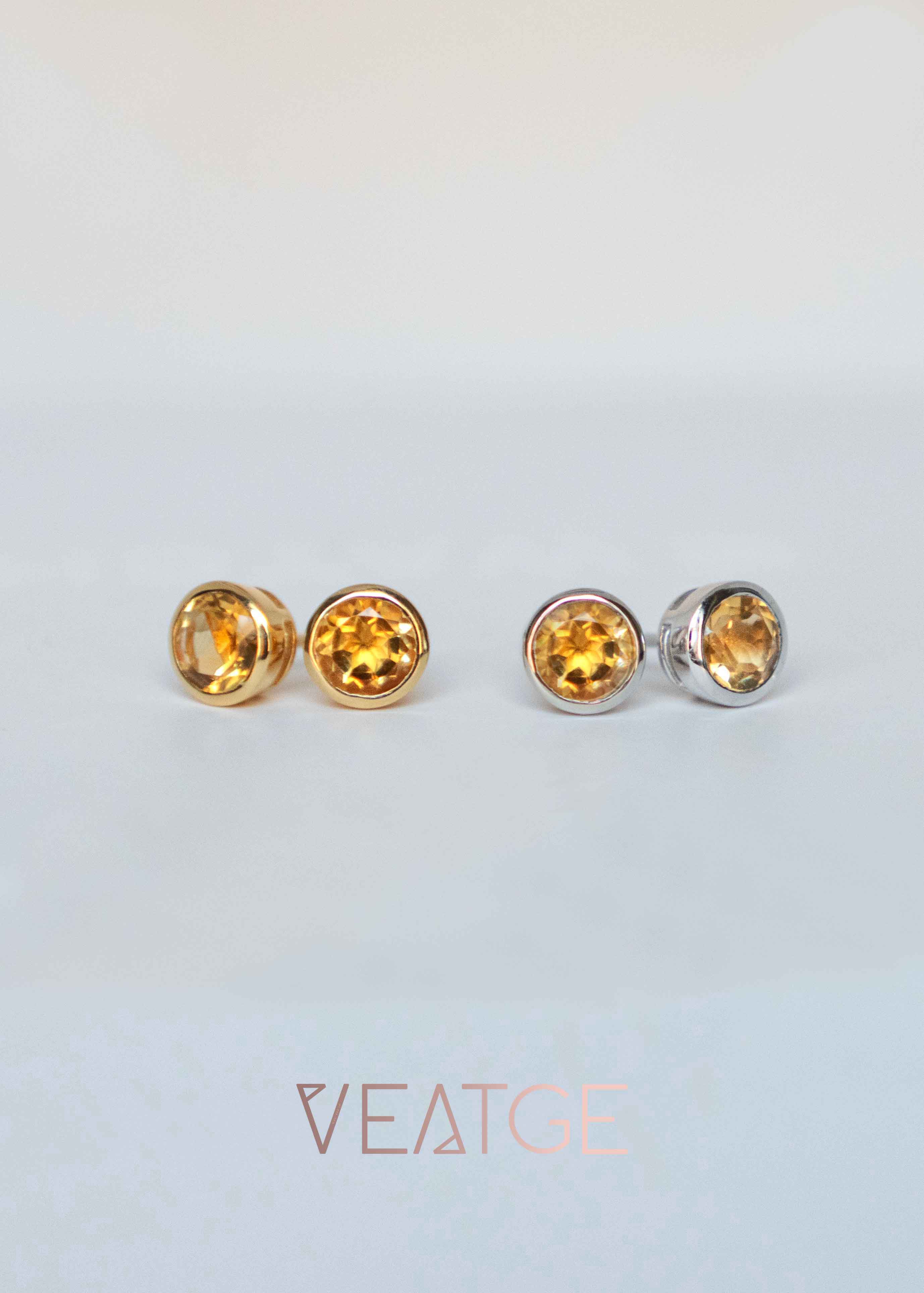 Natural Citrine Stud Earrings for Teen Girls Gifts, November Birthstone, Gift for Women