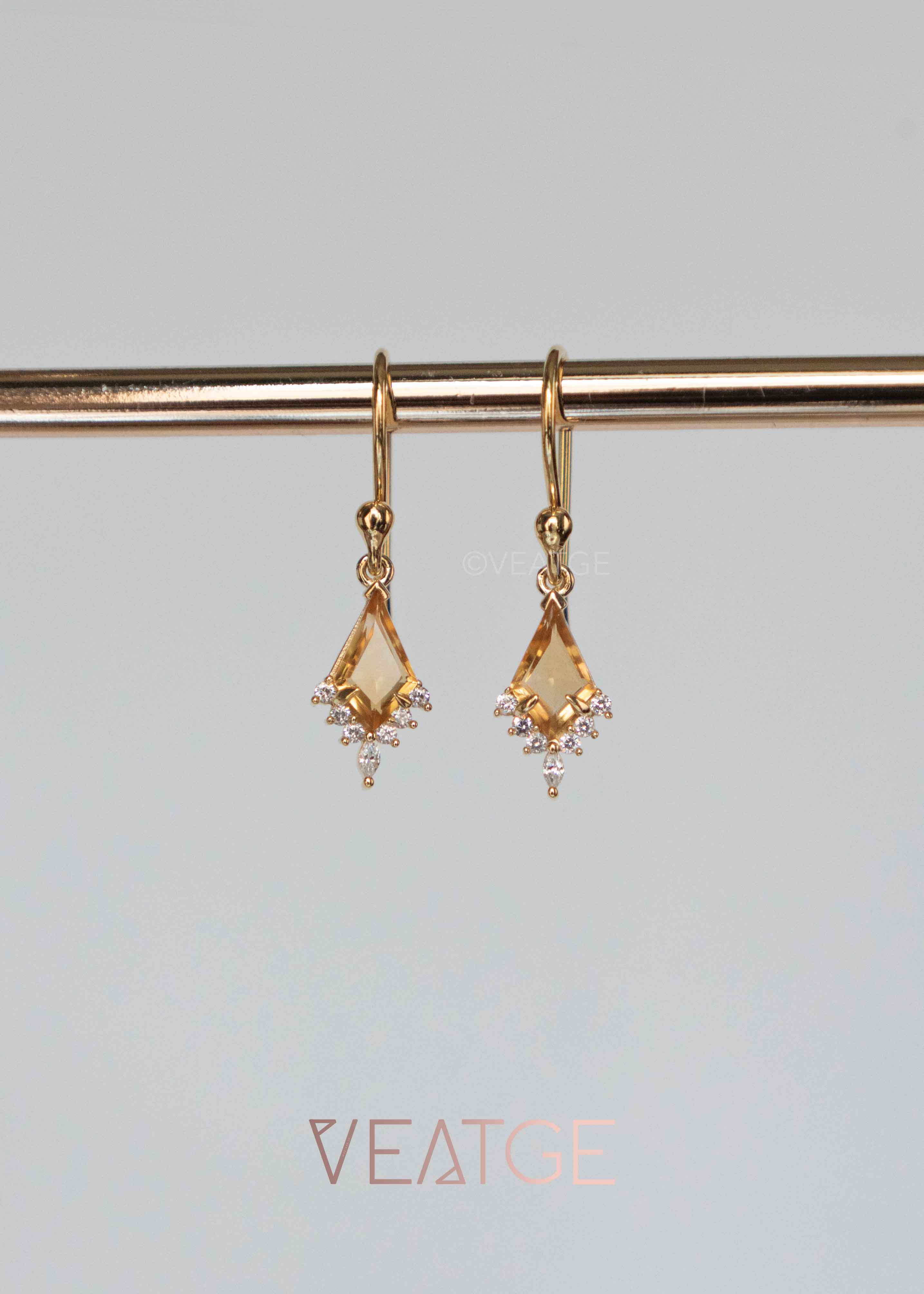 Citrine Dangle Earrings Gold November Birthstone Gift for Women,  Anniversary Gift for Wife, Mom birthday gifts birthstone jewelry