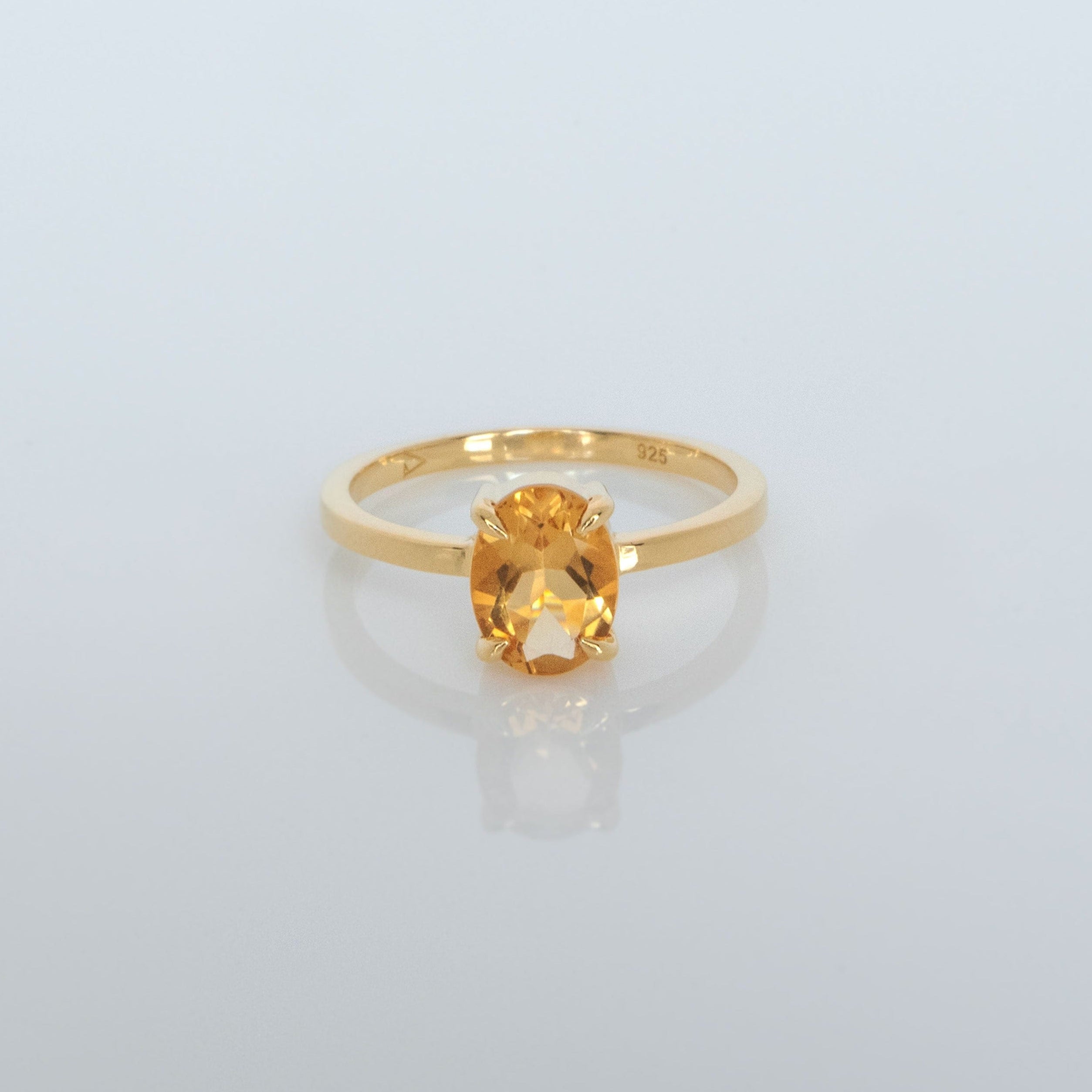 Genuine Citrine Ring Veatge