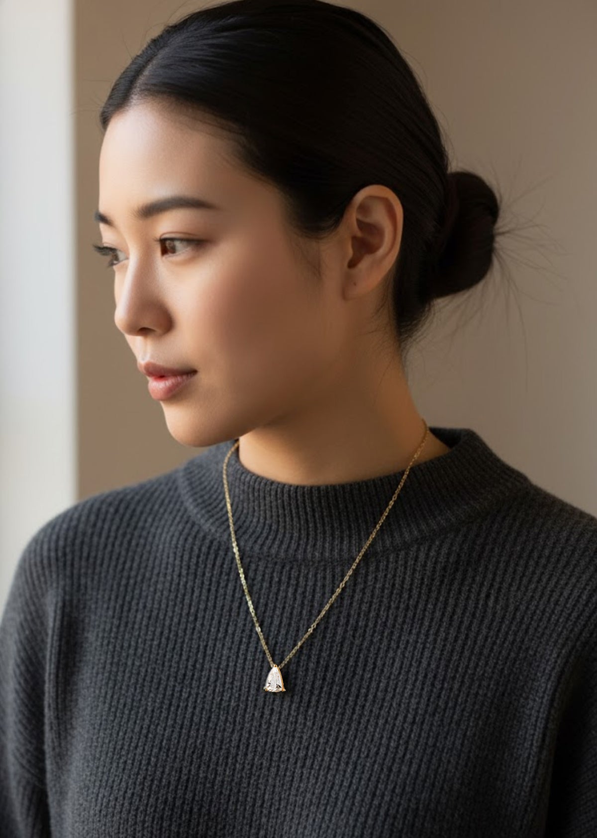 Clear Quartz Glisser Necklace