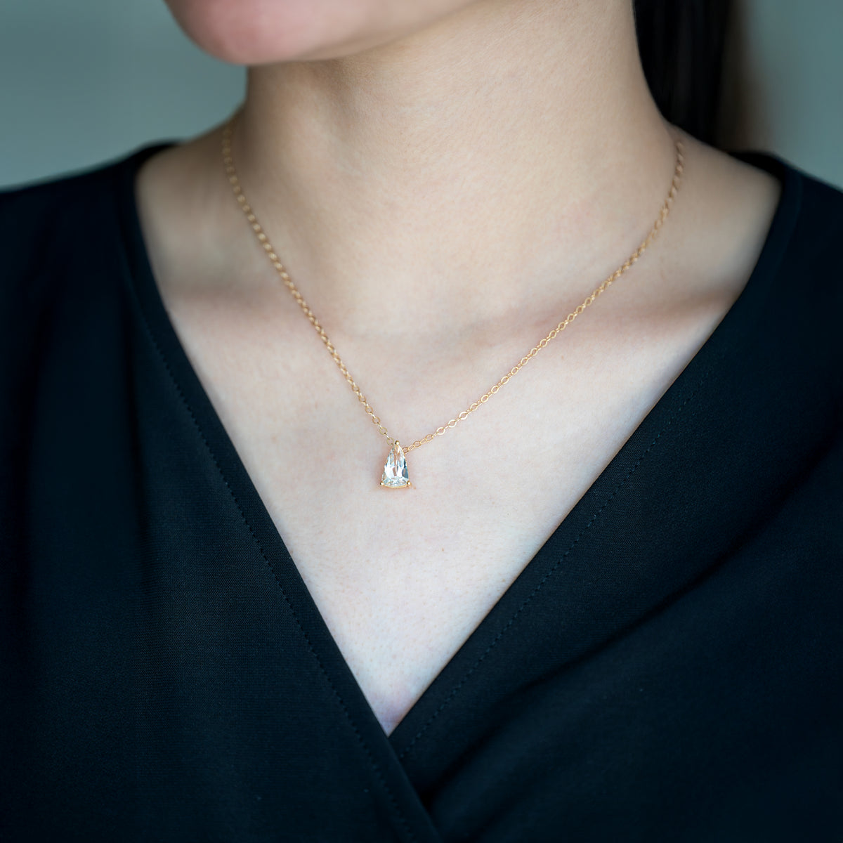 Clear Quartz Glisser Necklace