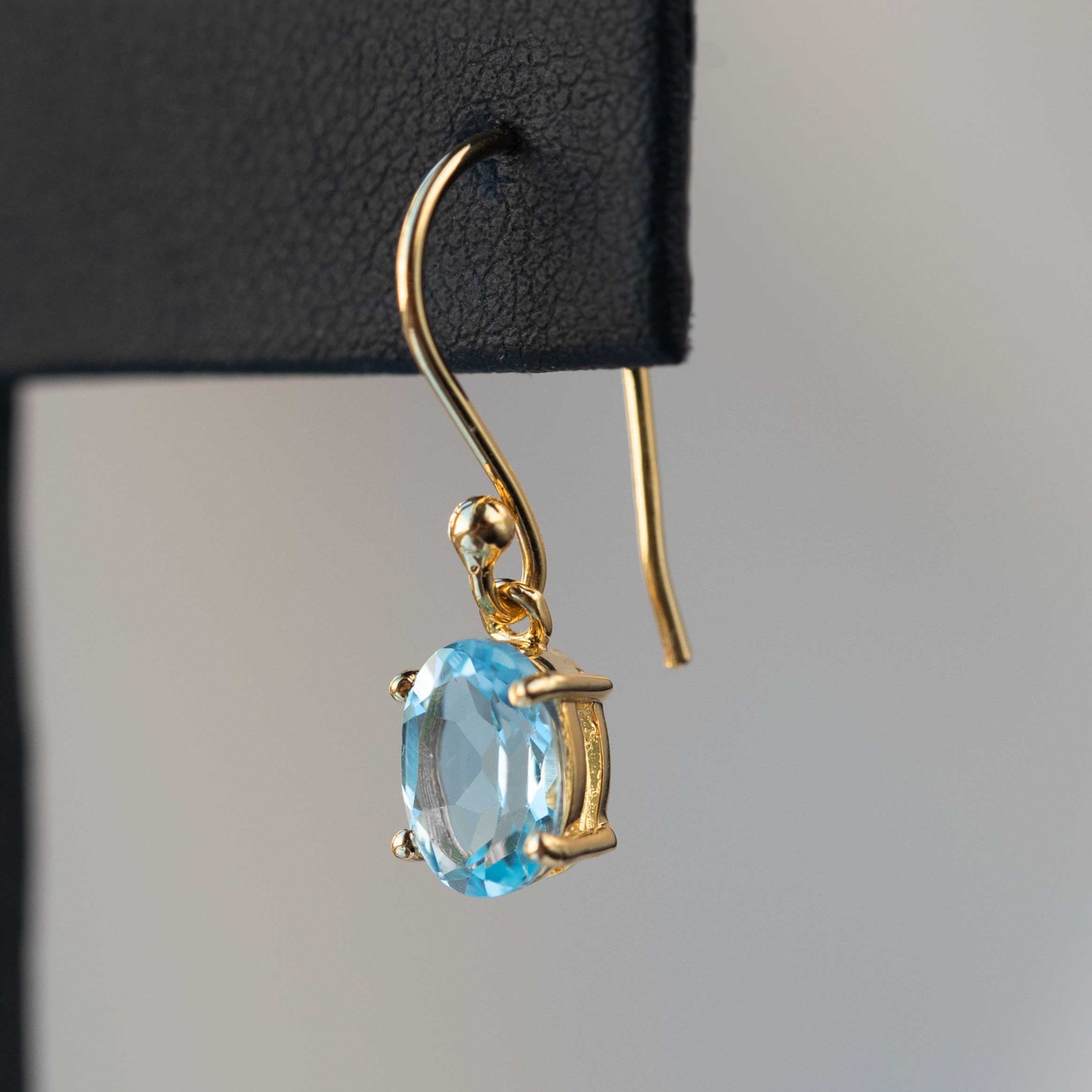 Blue Topaz Dangle Earrings