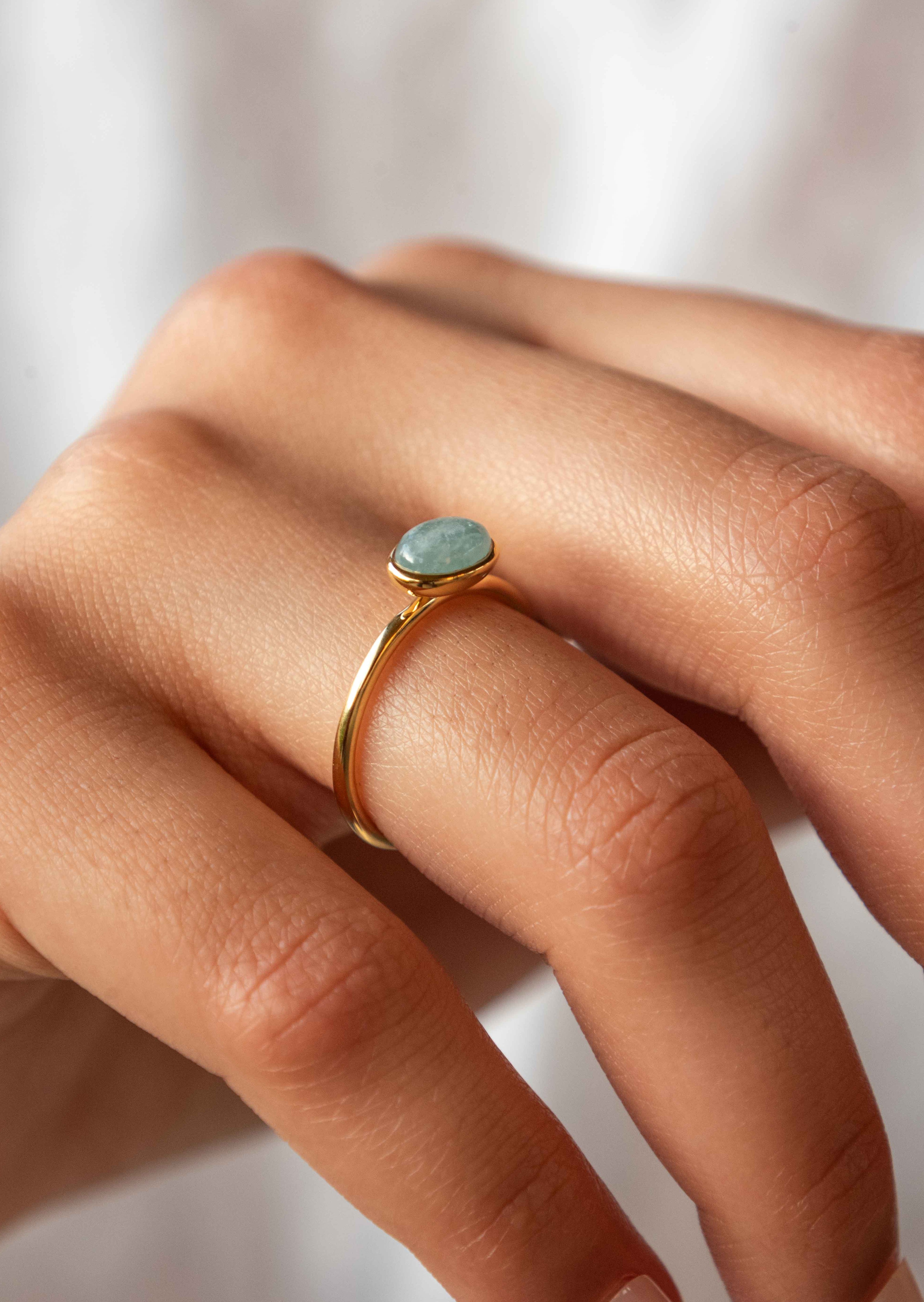 The Buttercup Aquamarine Ring
