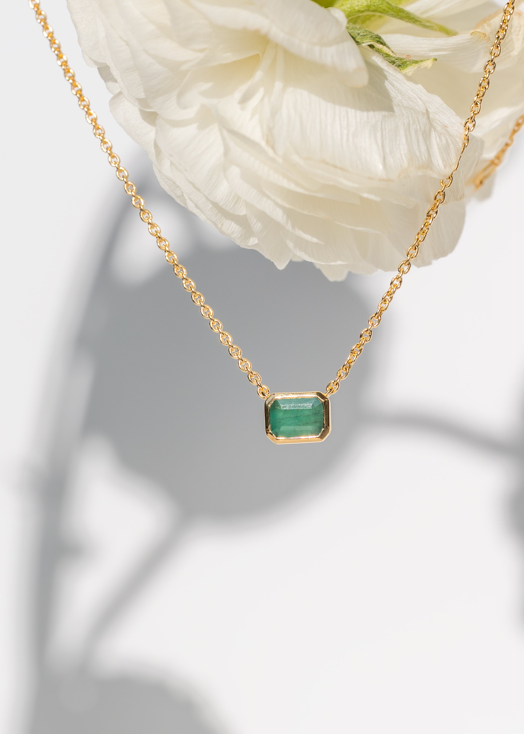 Emerald Necklace Emerald Cut 1 CT.