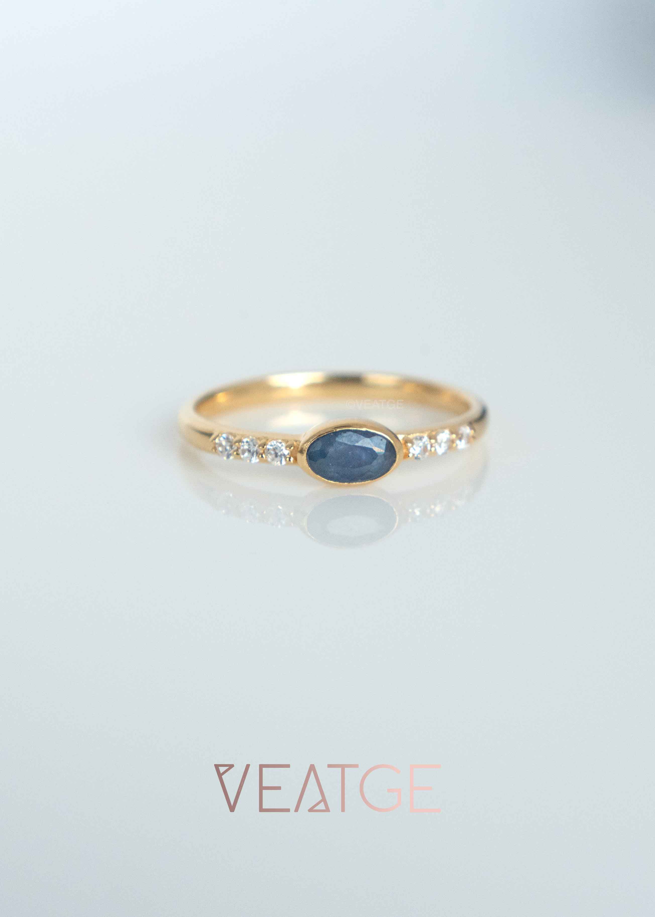 Genuine Sapphire stacking ring band