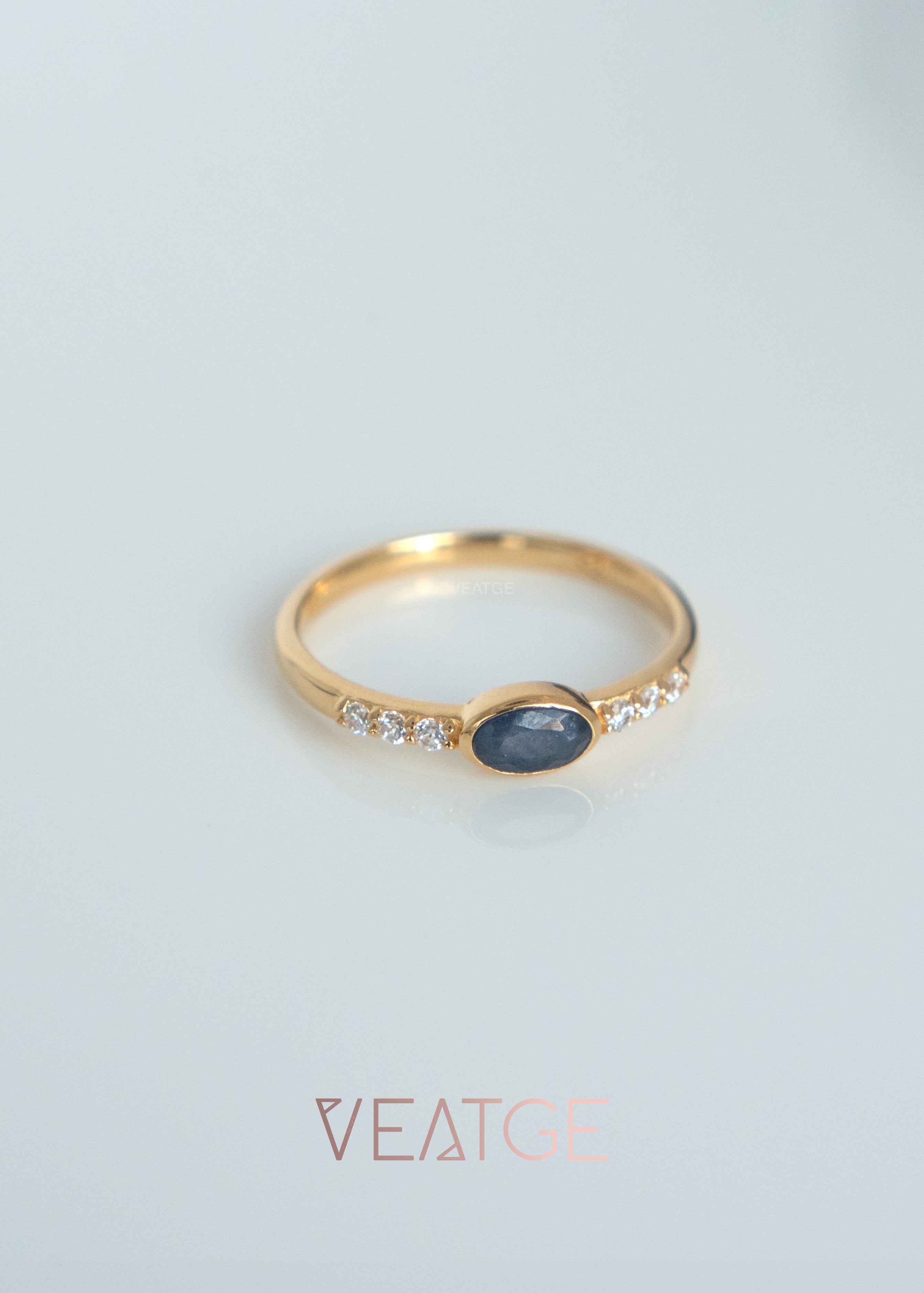 Genuine Sapphire stacking ring band