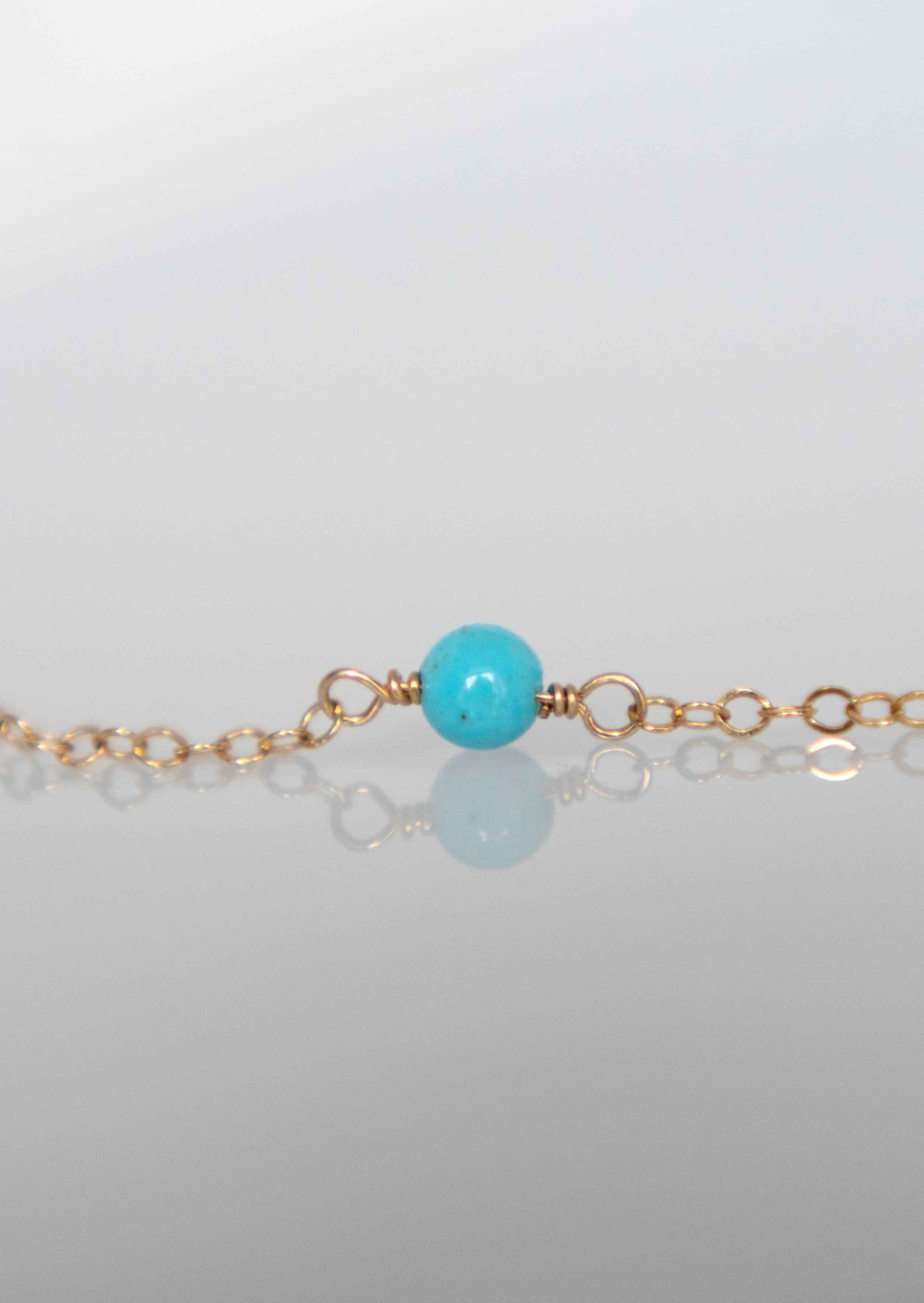 Natural Turquoise genuine gemstone gold choker necklace for teen girls birthday best friend sister gifts