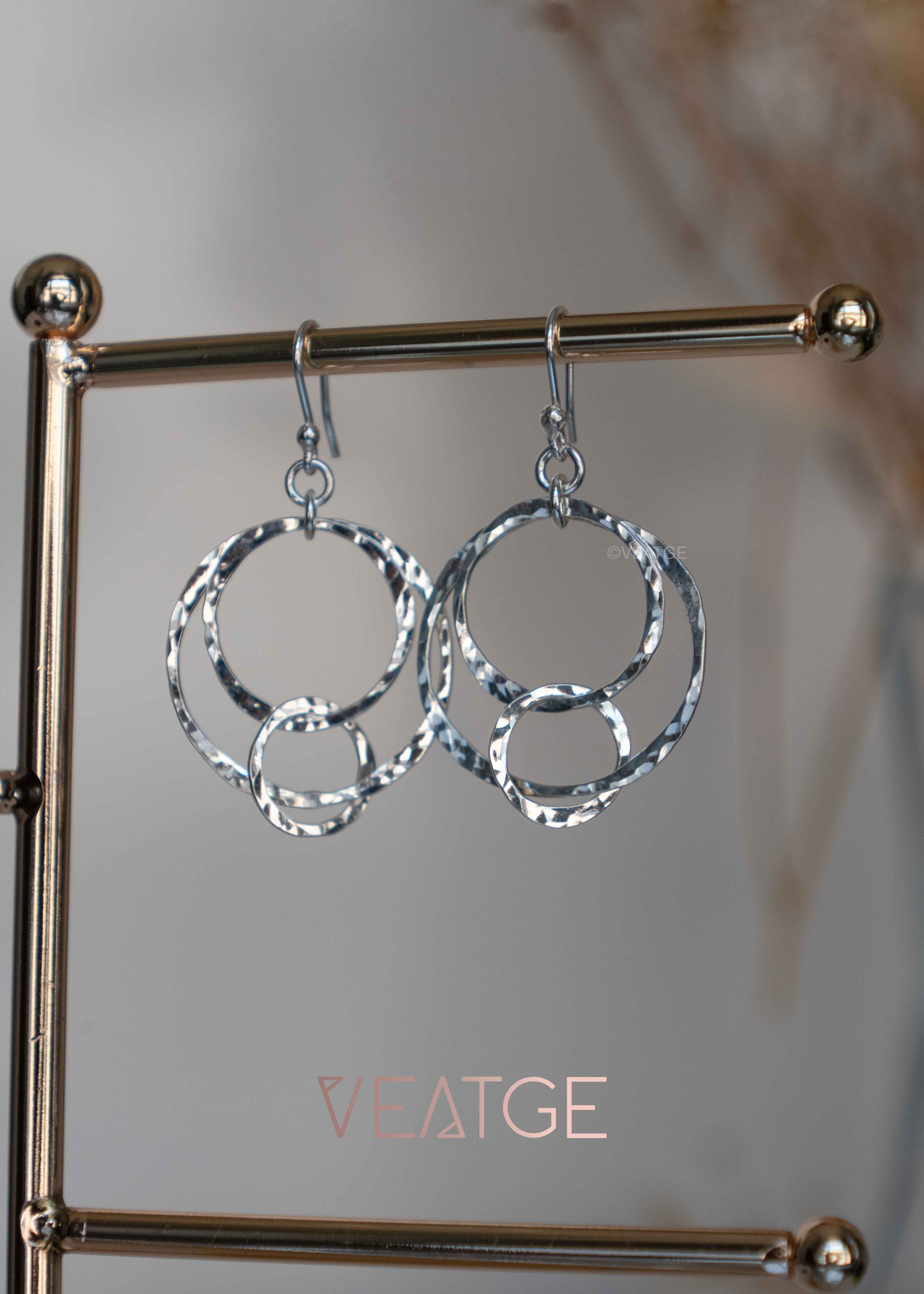 Elena Silver Dangle Earrings for Women, Unique Handmade Jewelry Gifts for Mom Sister Best Friend