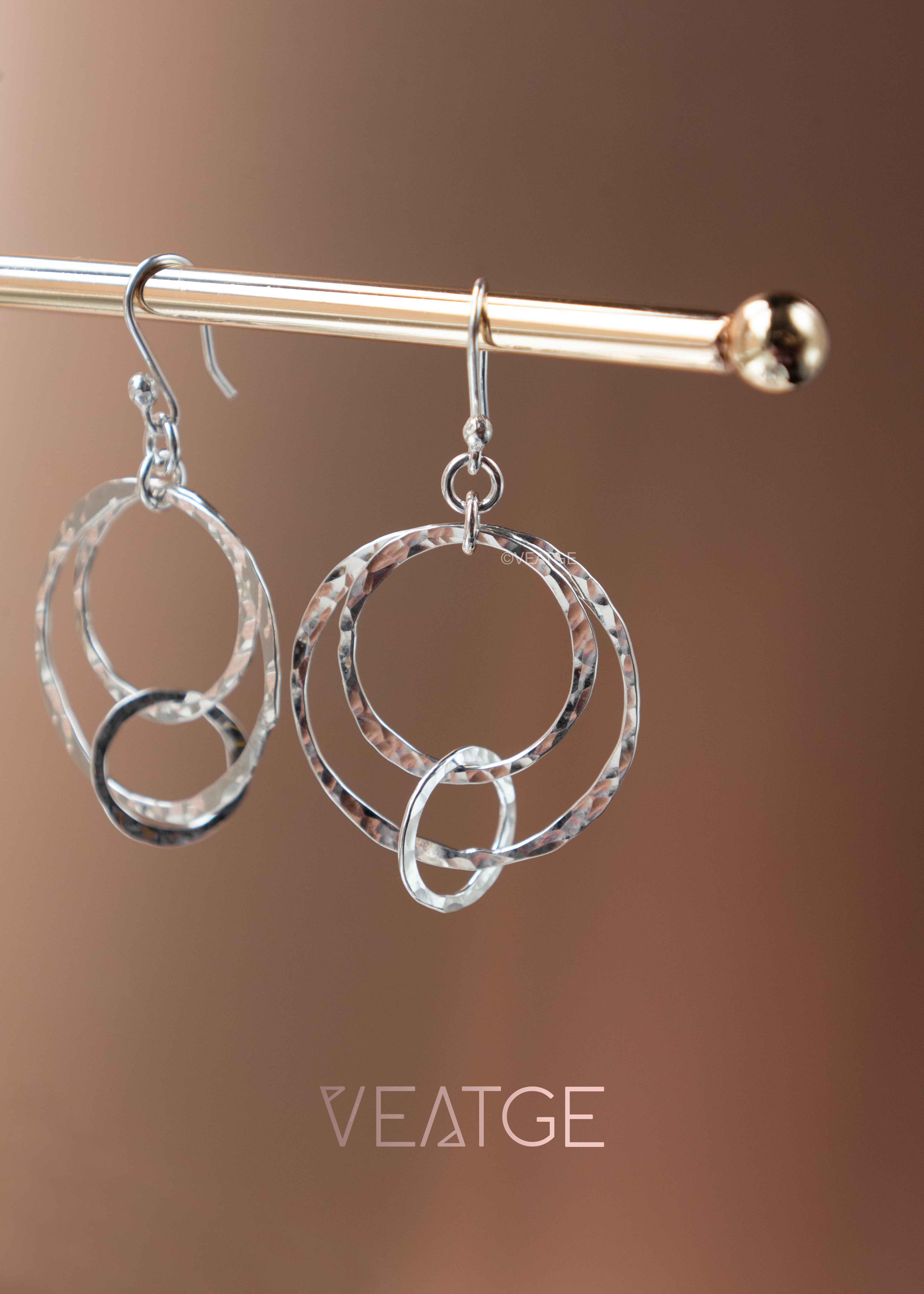 Elena Silver Dangle Earrings for Women, Unique Handmade Jewelry Gifts for Mom Sister Best Friend