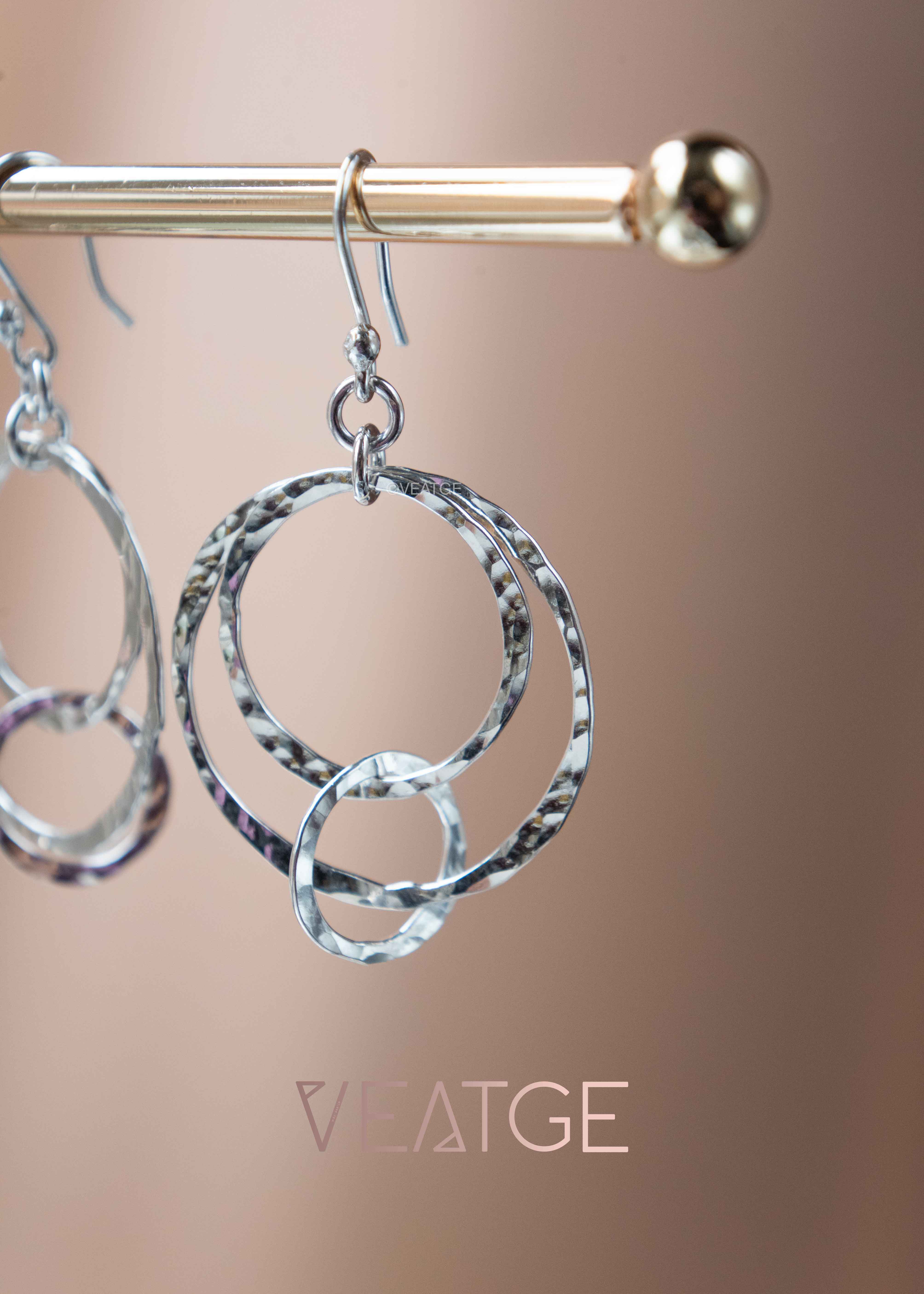 Elena Silver Dangle Earrings for Women, Unique Handmade Jewelry Gifts for Mom Sister Best Friend