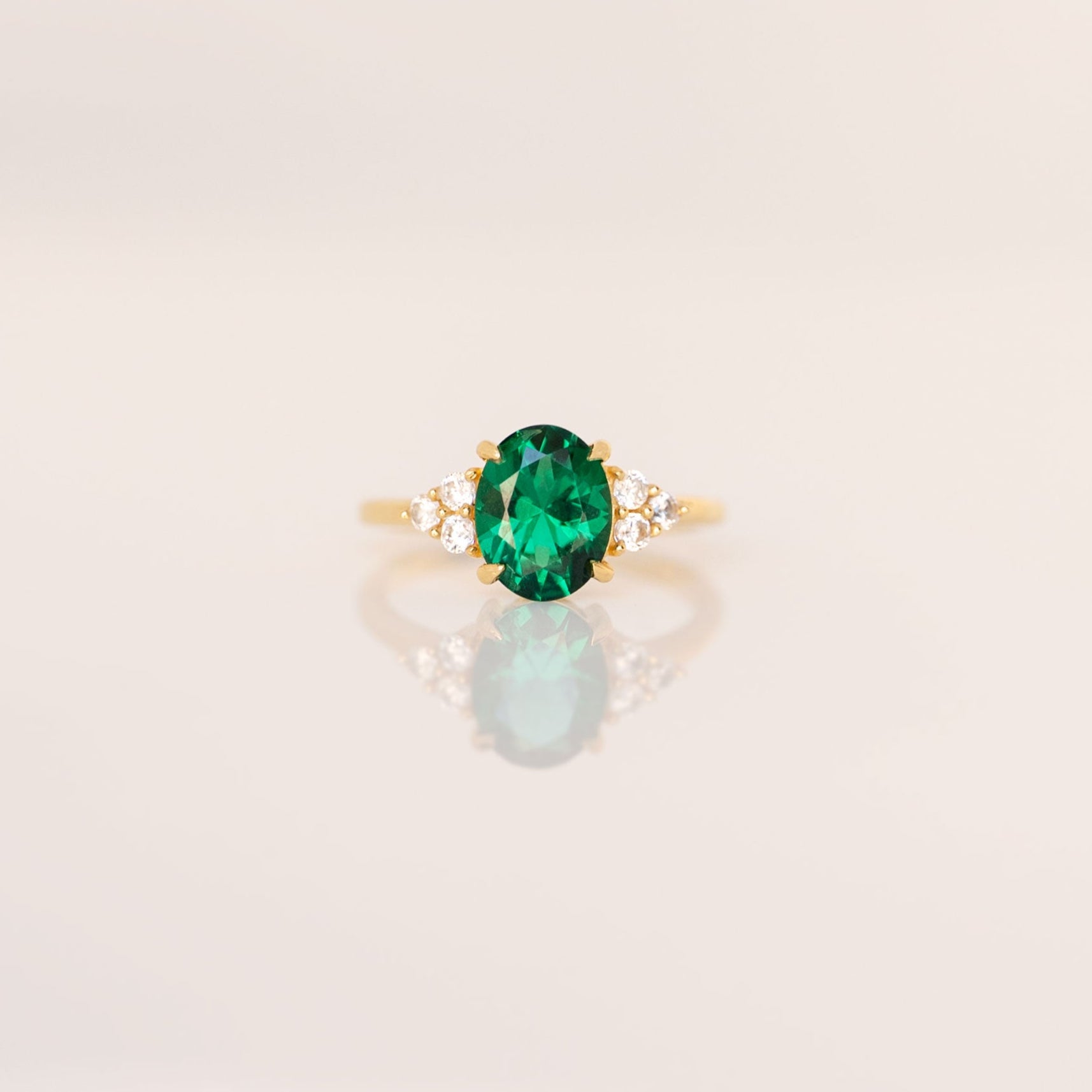 Emerald Ring Gold - Fleur