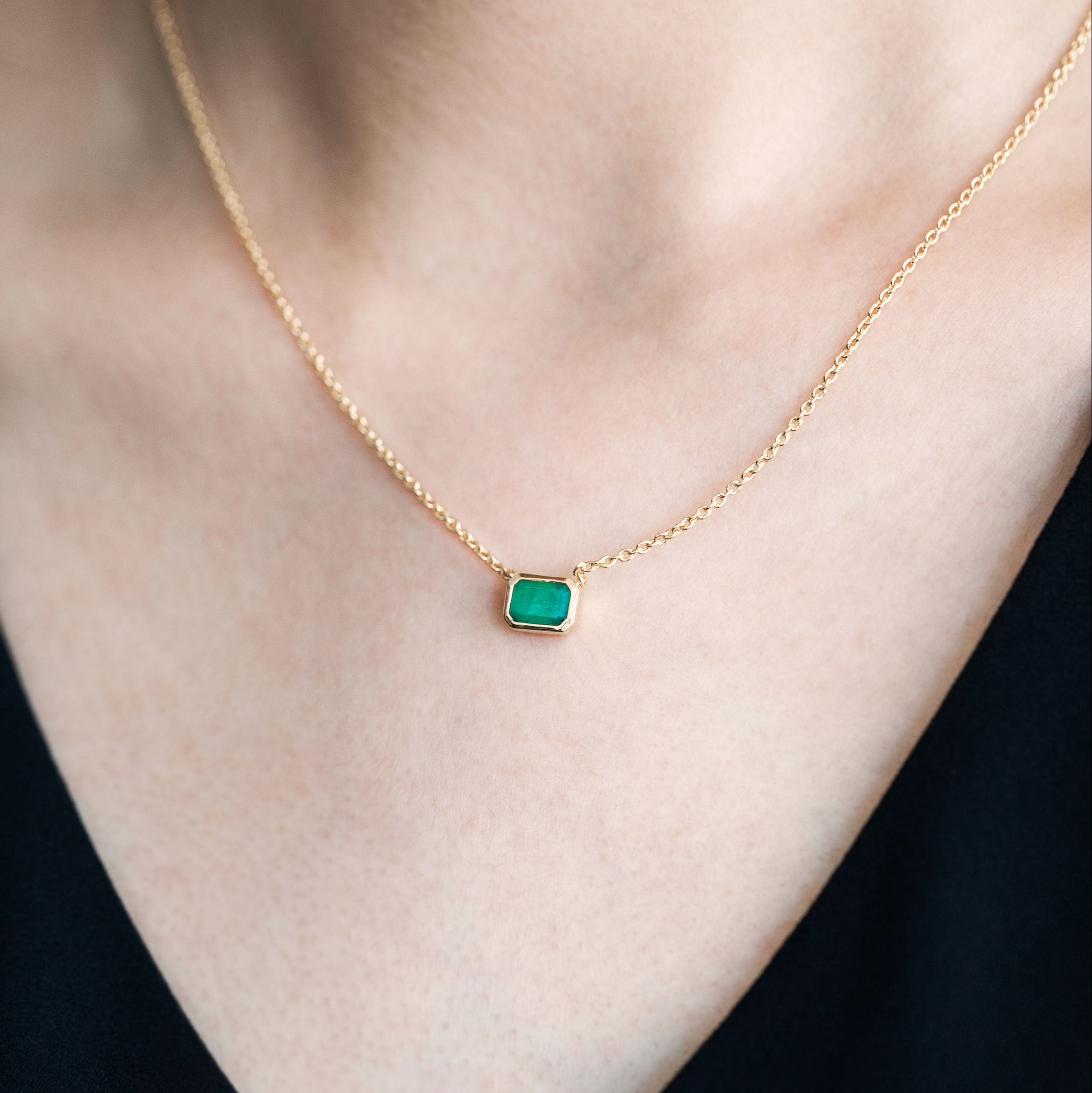 Emerald Gold Necklace