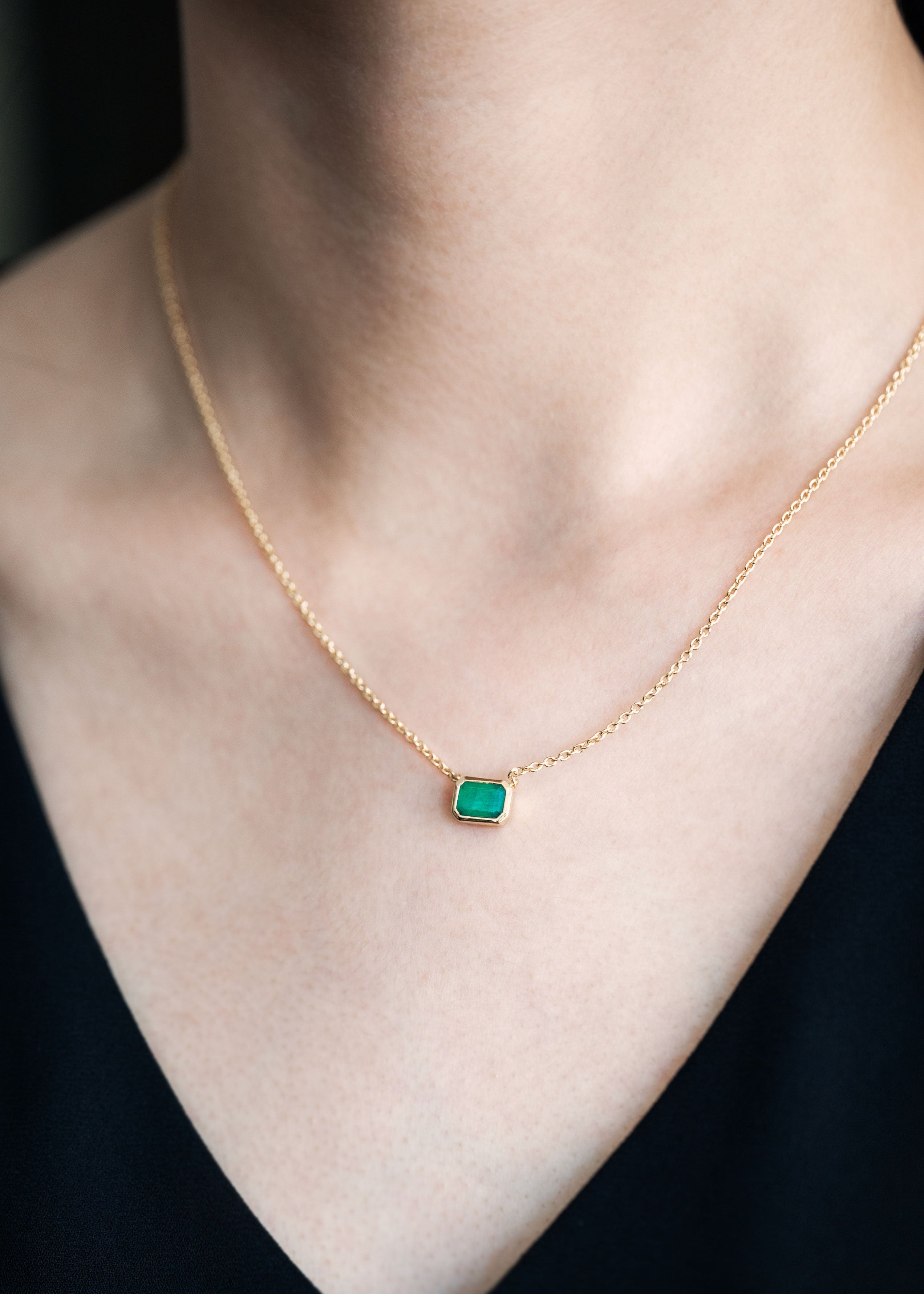 Emerald Gold Necklace