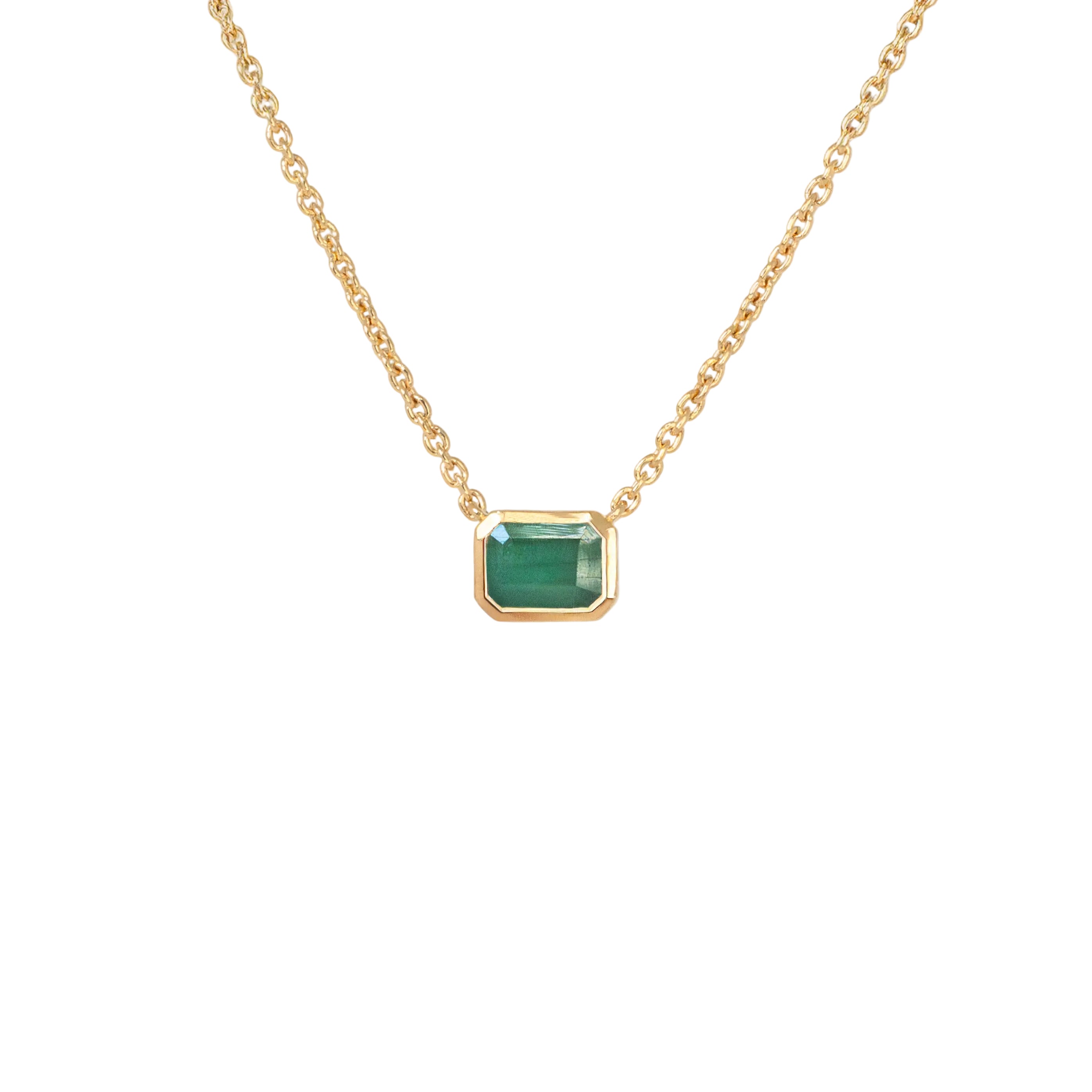 Emerald Necklace Gold May Birthstone