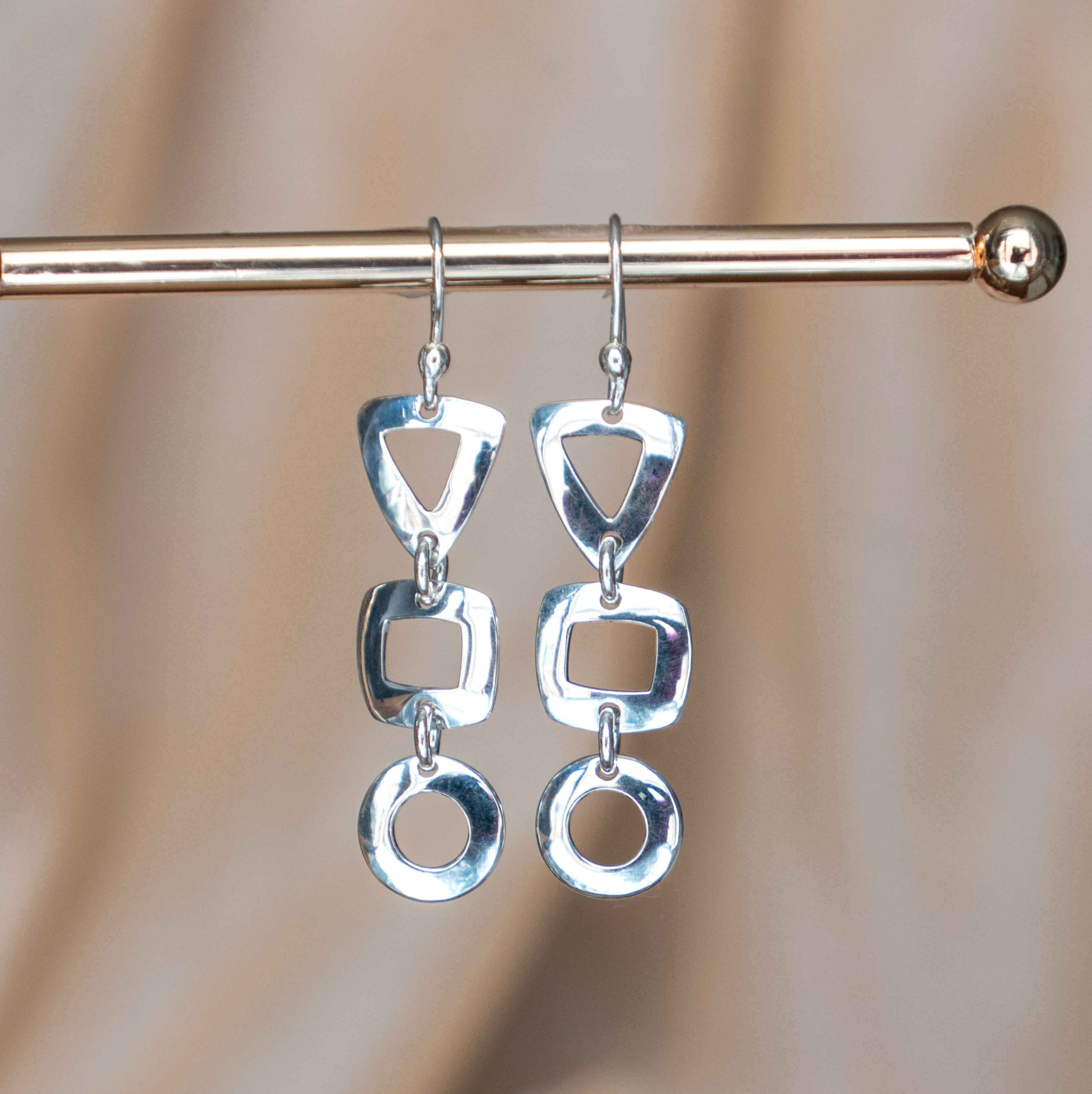 Silver Statement Earrings in 925 Sterling Silver, Large Silver Earrings for Women, Best Gifts for Girls