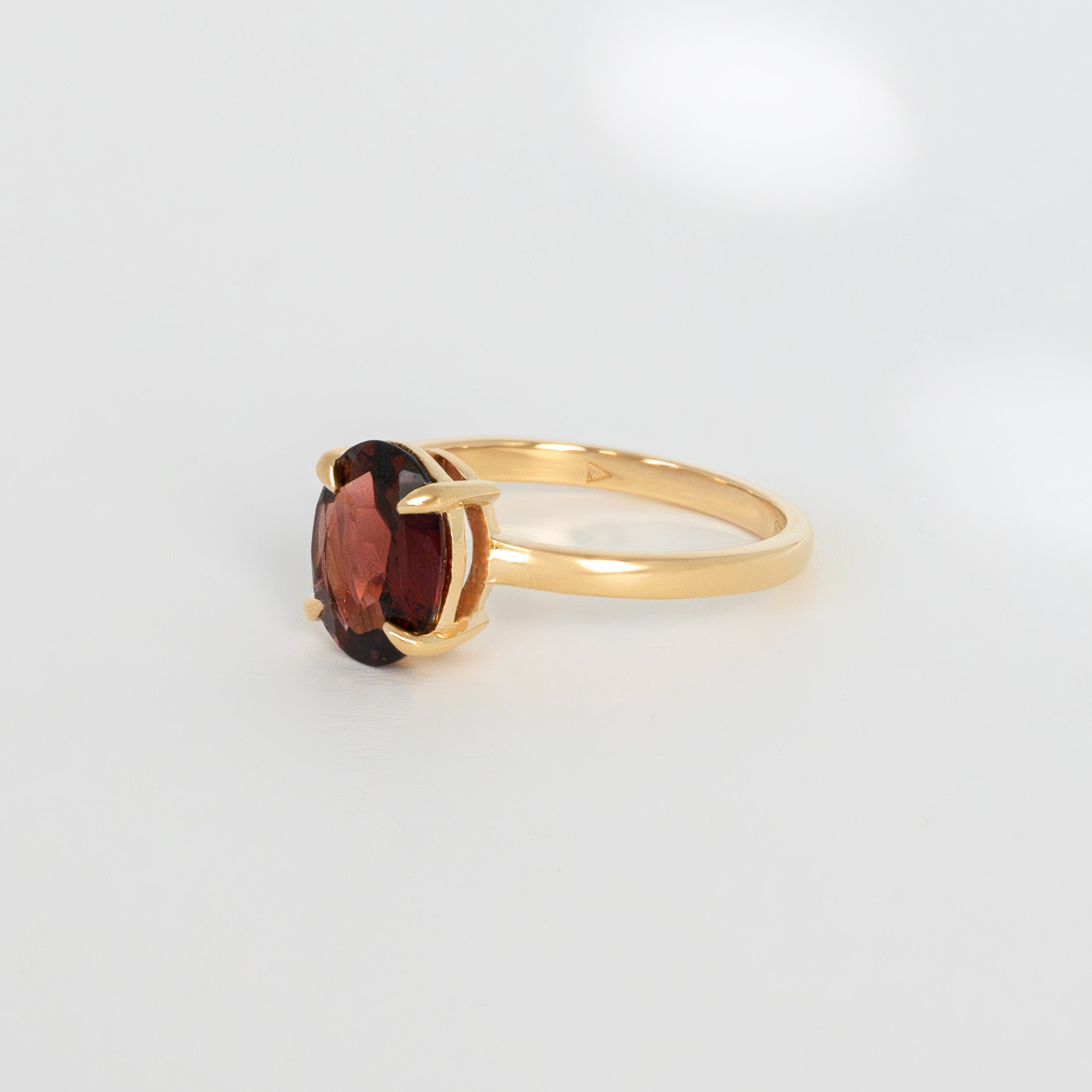 Natural Garnet Gemstone Ring Gold Vermeil Genuine Gemstone January Birthstone Birthday Gifts for Her