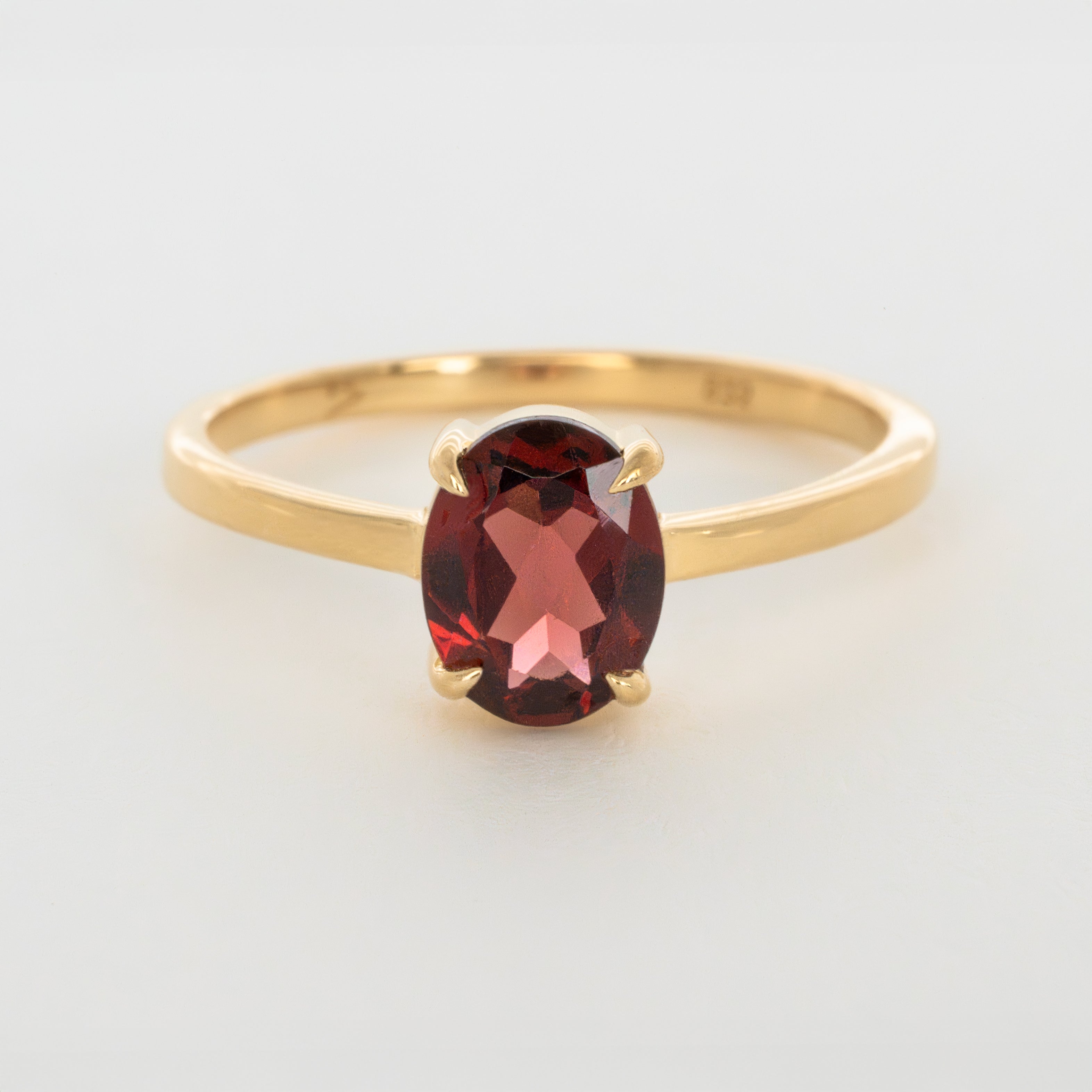 Garnet Ring in 14k Gold Vermeil over Silver
