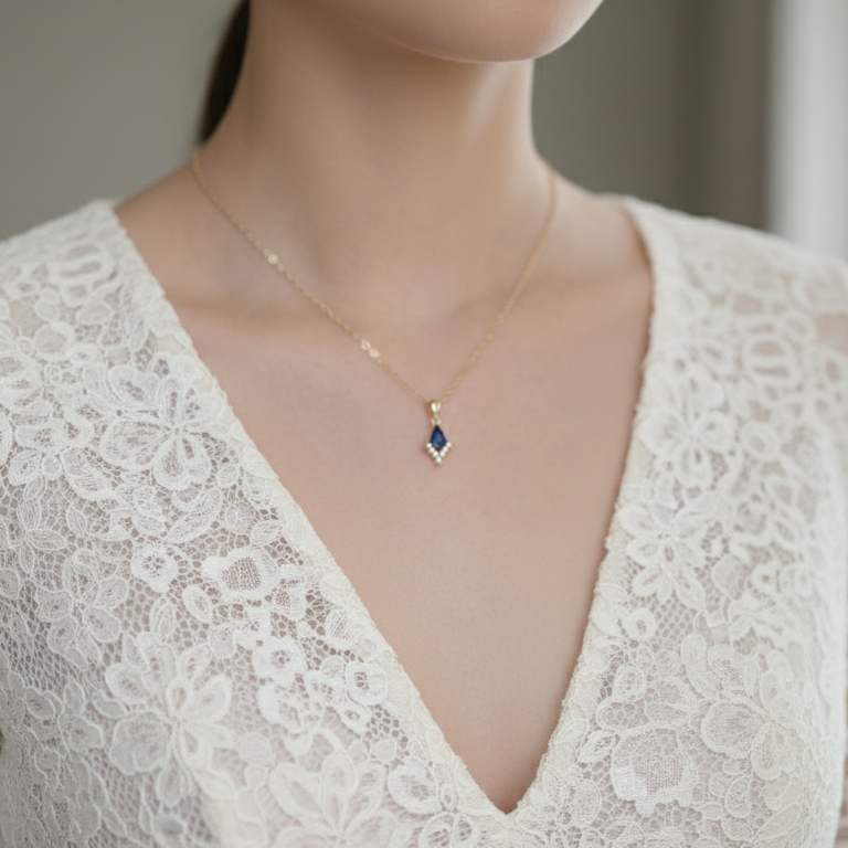 Sapphire Kite Necklace