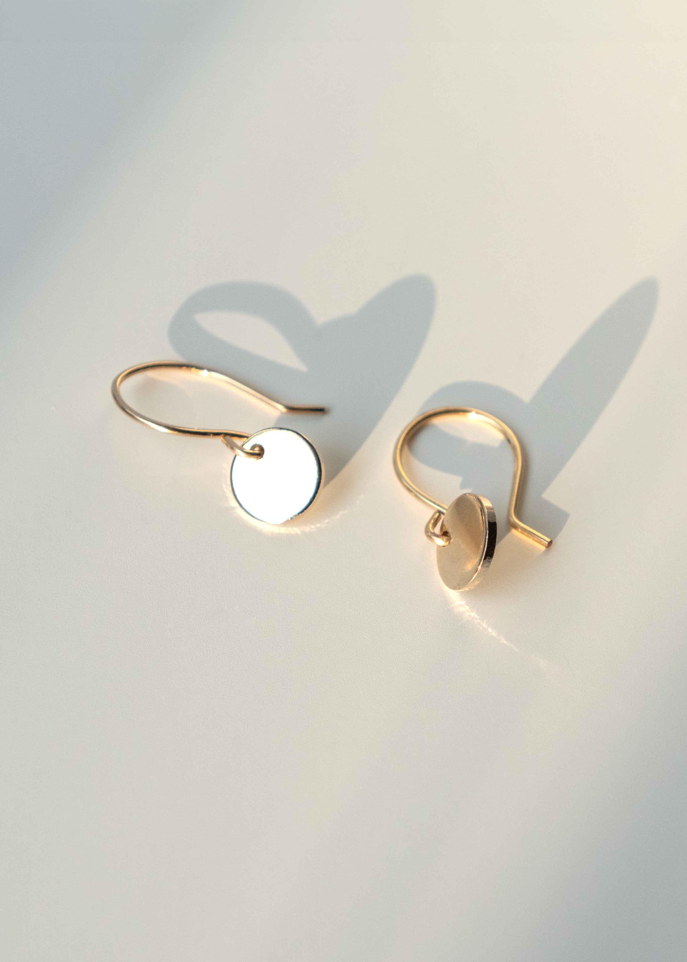 Small Gold Disc Earrings