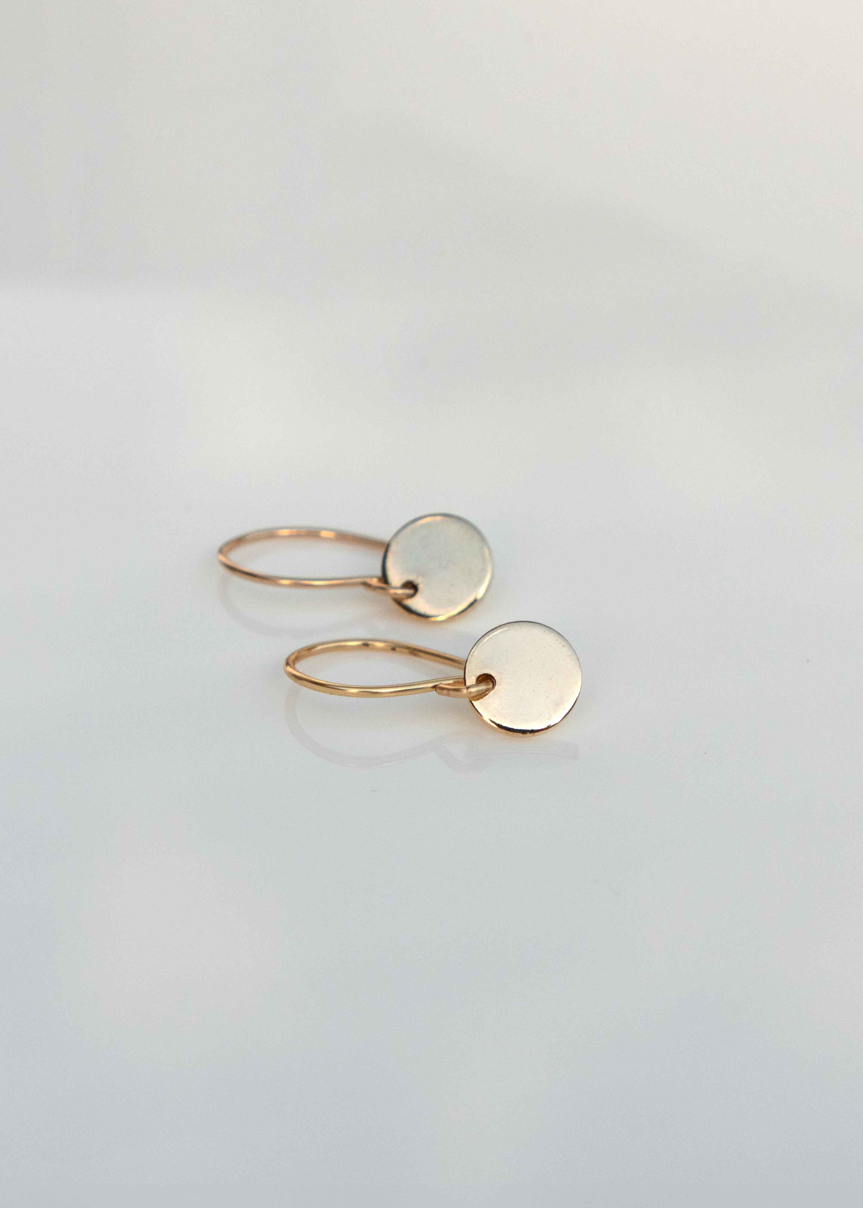 Small Gold Disc Earrings