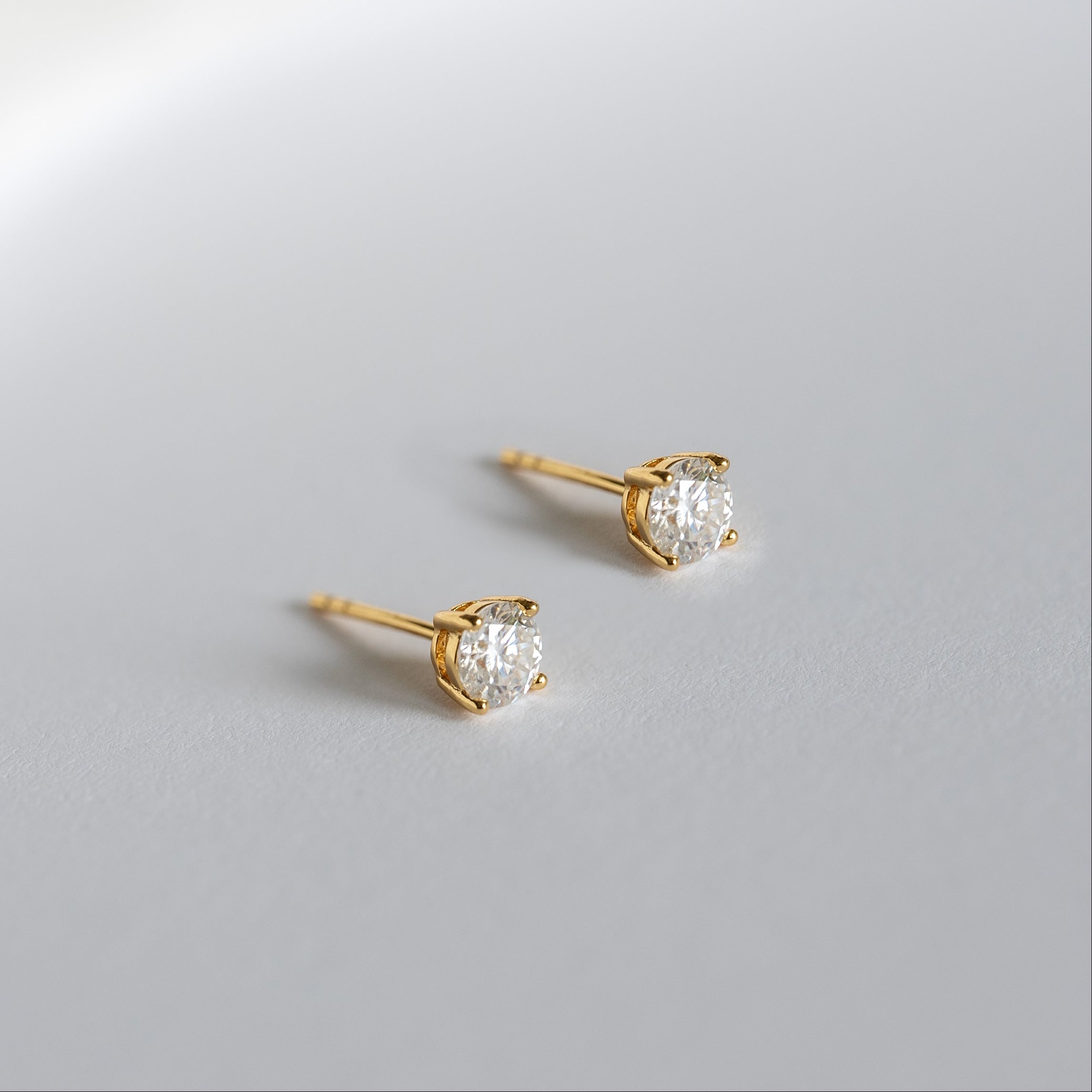 Moissanite Stud Earrings Brilliant Cut