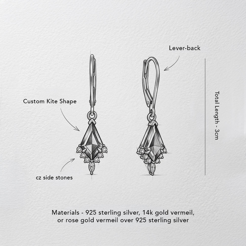 Opal Kite Dangle Earrings