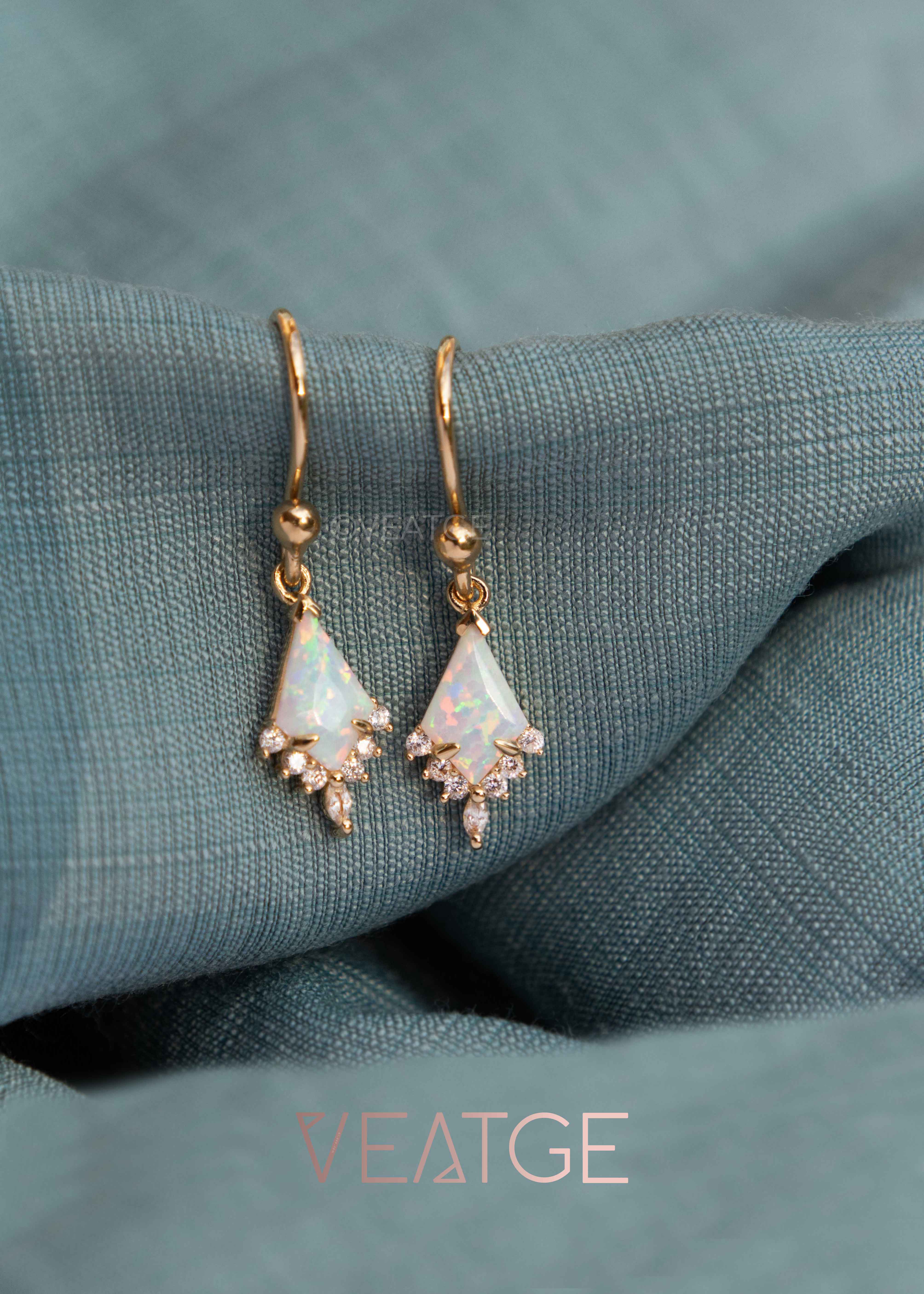 Opal Kite Dangle Earrings