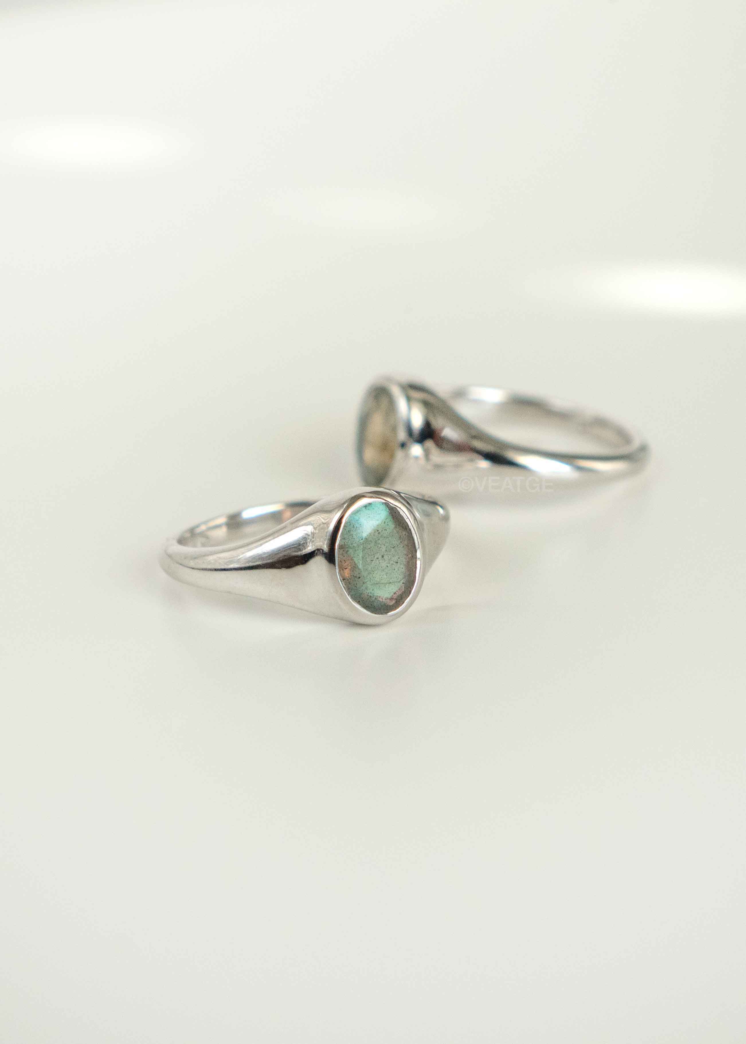 Signet Labradorite Ring silver Veatge