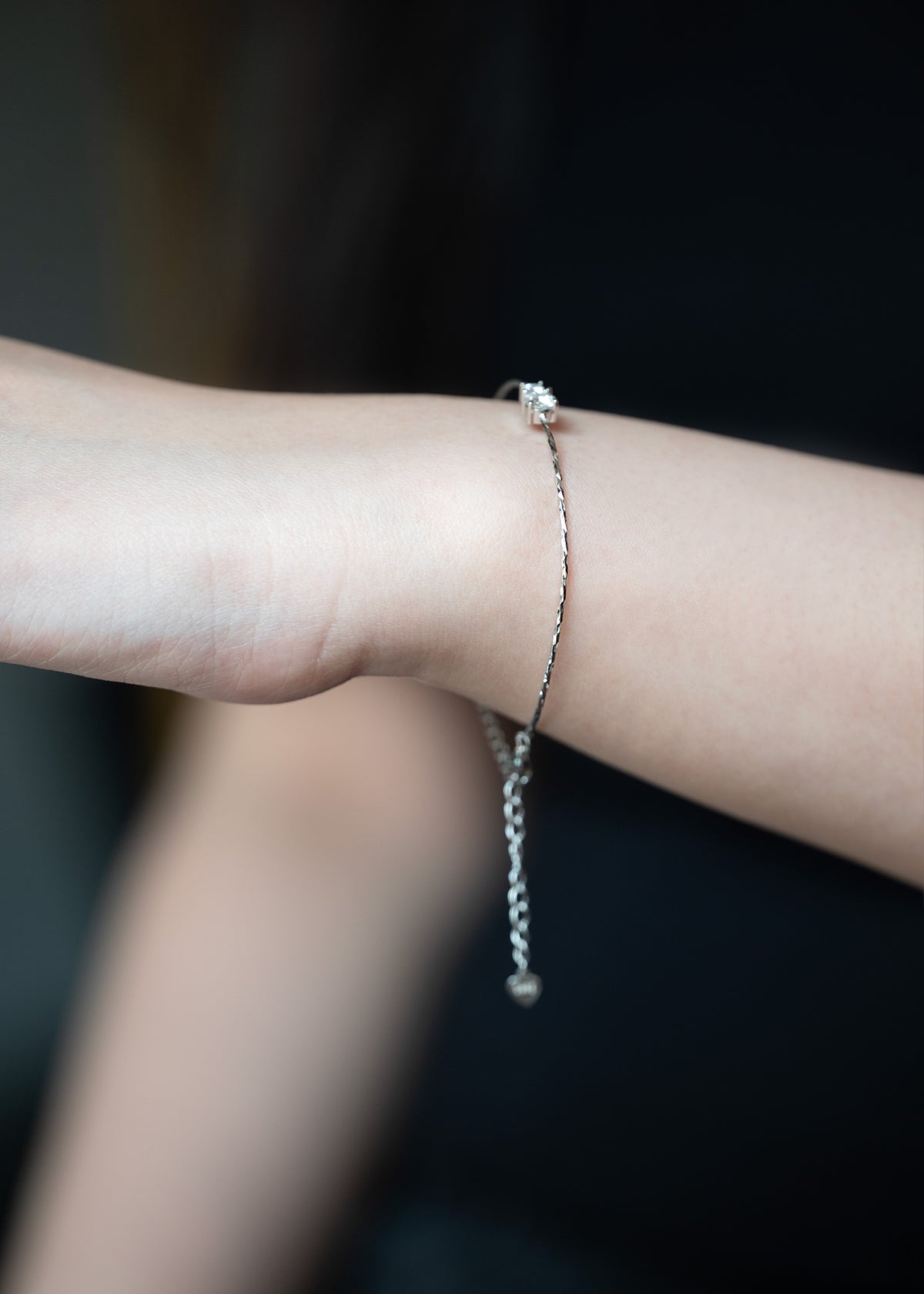 Toi Et Moi Silver Moissanite-Bracelet1