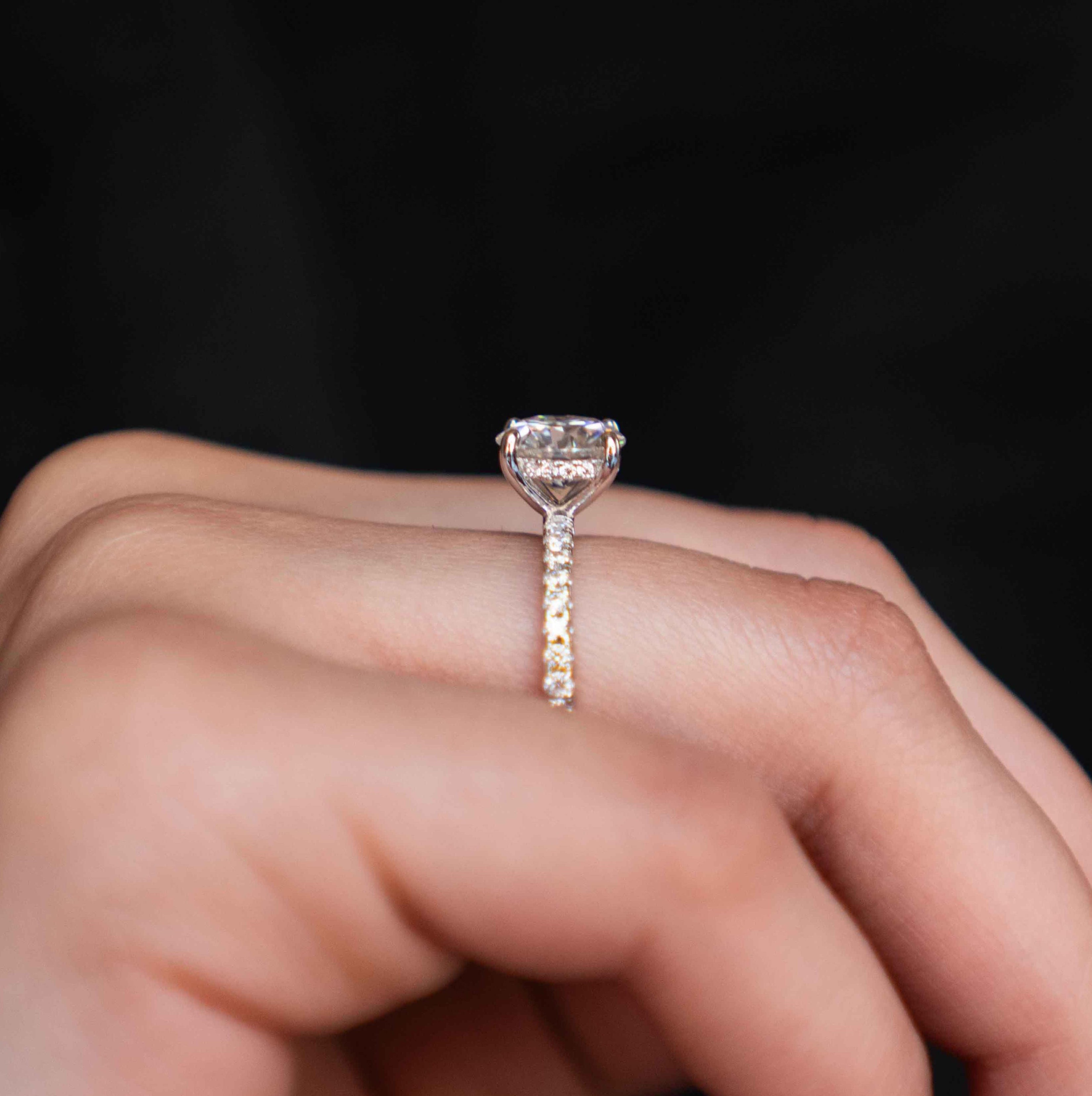 Hidden Halo Moissanite Ring