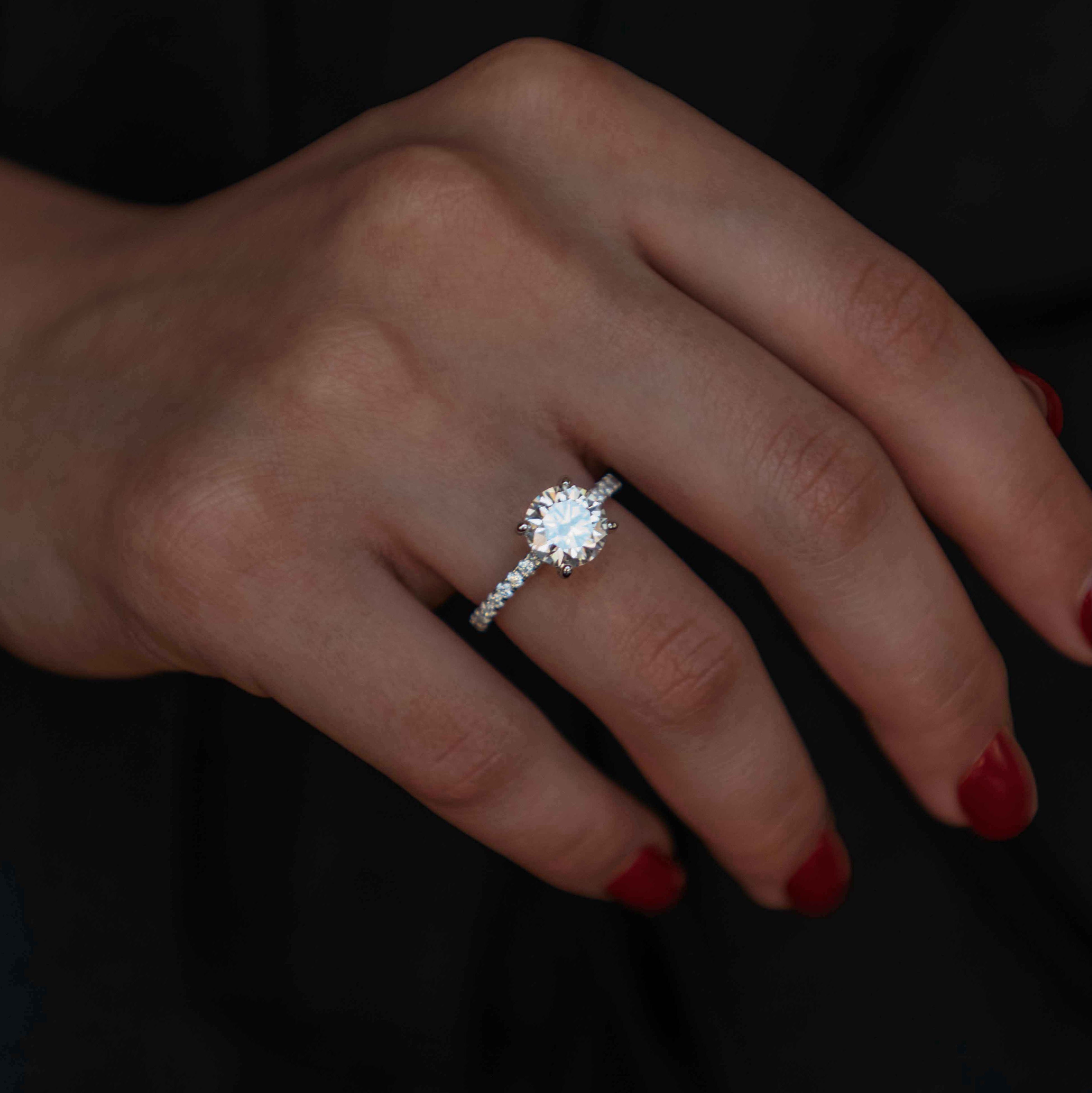 Hidden Halo Moissanite Ring