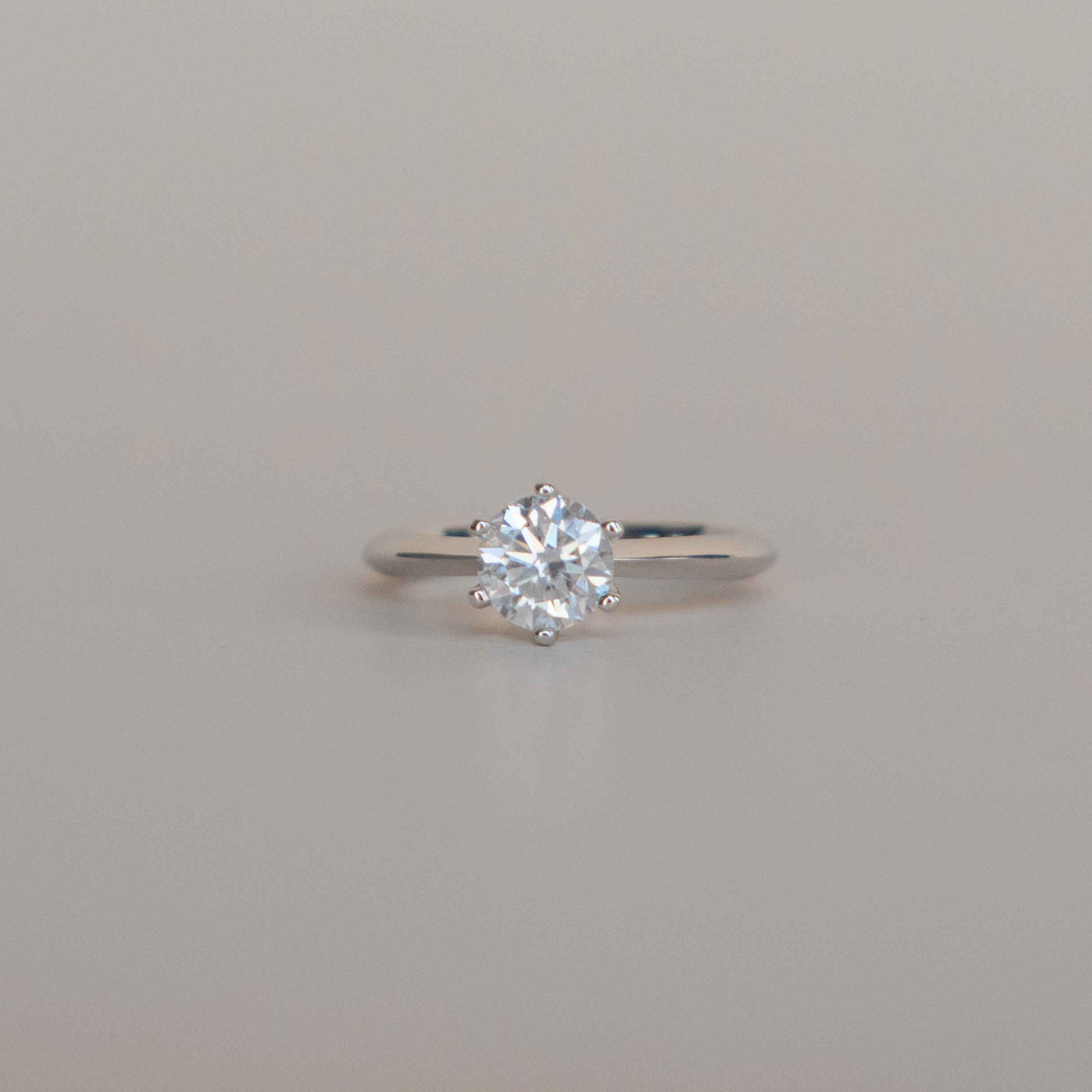 Classic Moissanite Ring Brilliant Cut