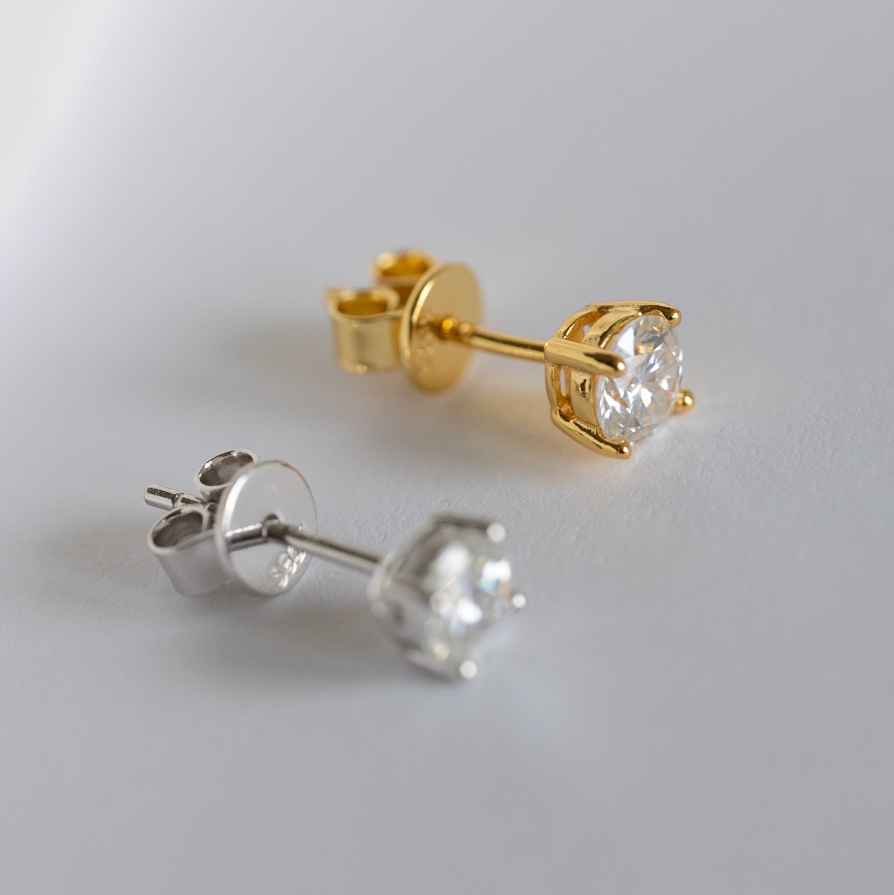 Moissanite Stud Earrings Brilliant Cut