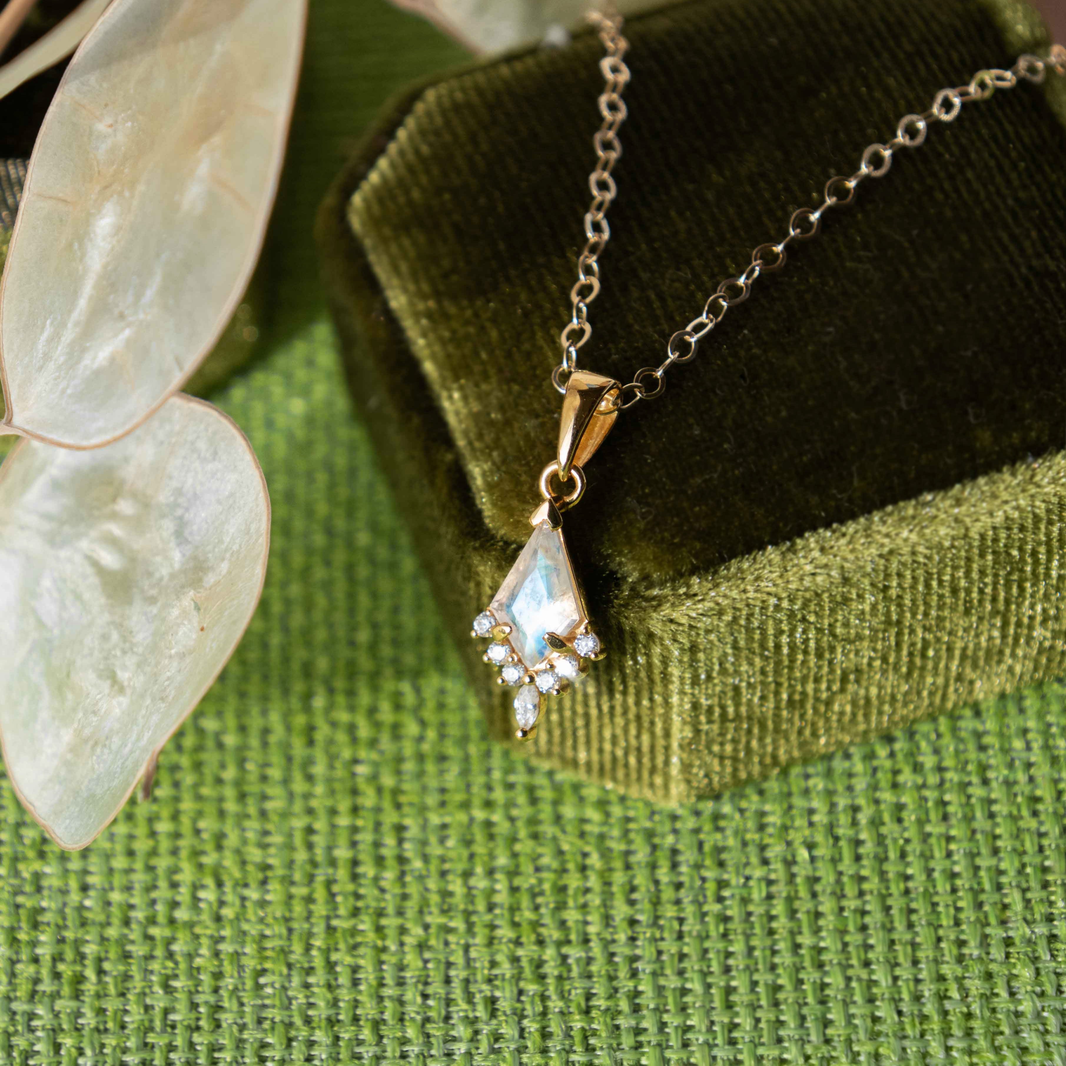 Moonstone-Necklace Kite 14k Gold Filled, Bridal Necklace for Women, Wedding Jewelry Moonstone