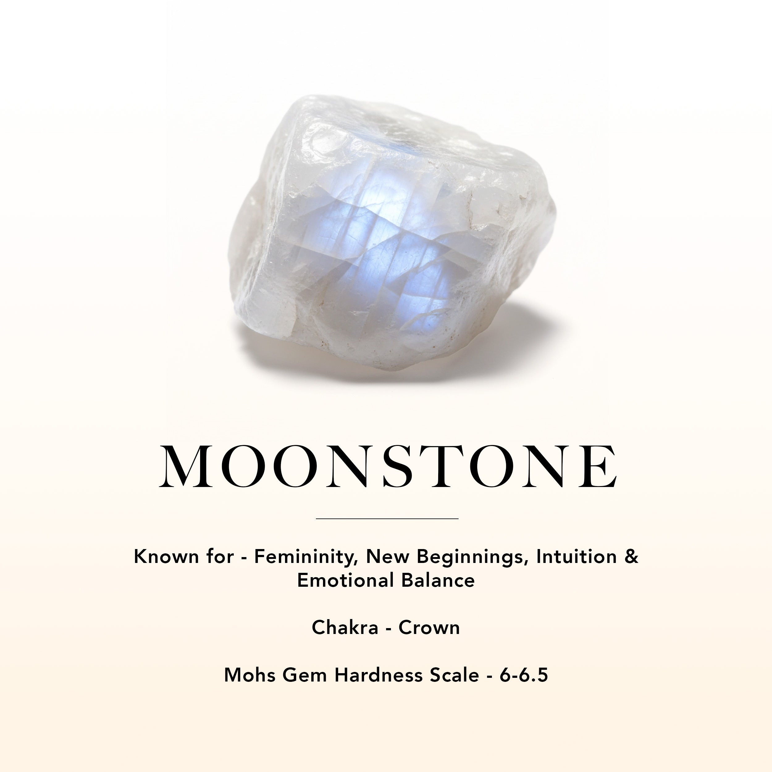Moonstone Baguette Birthstone Charm
