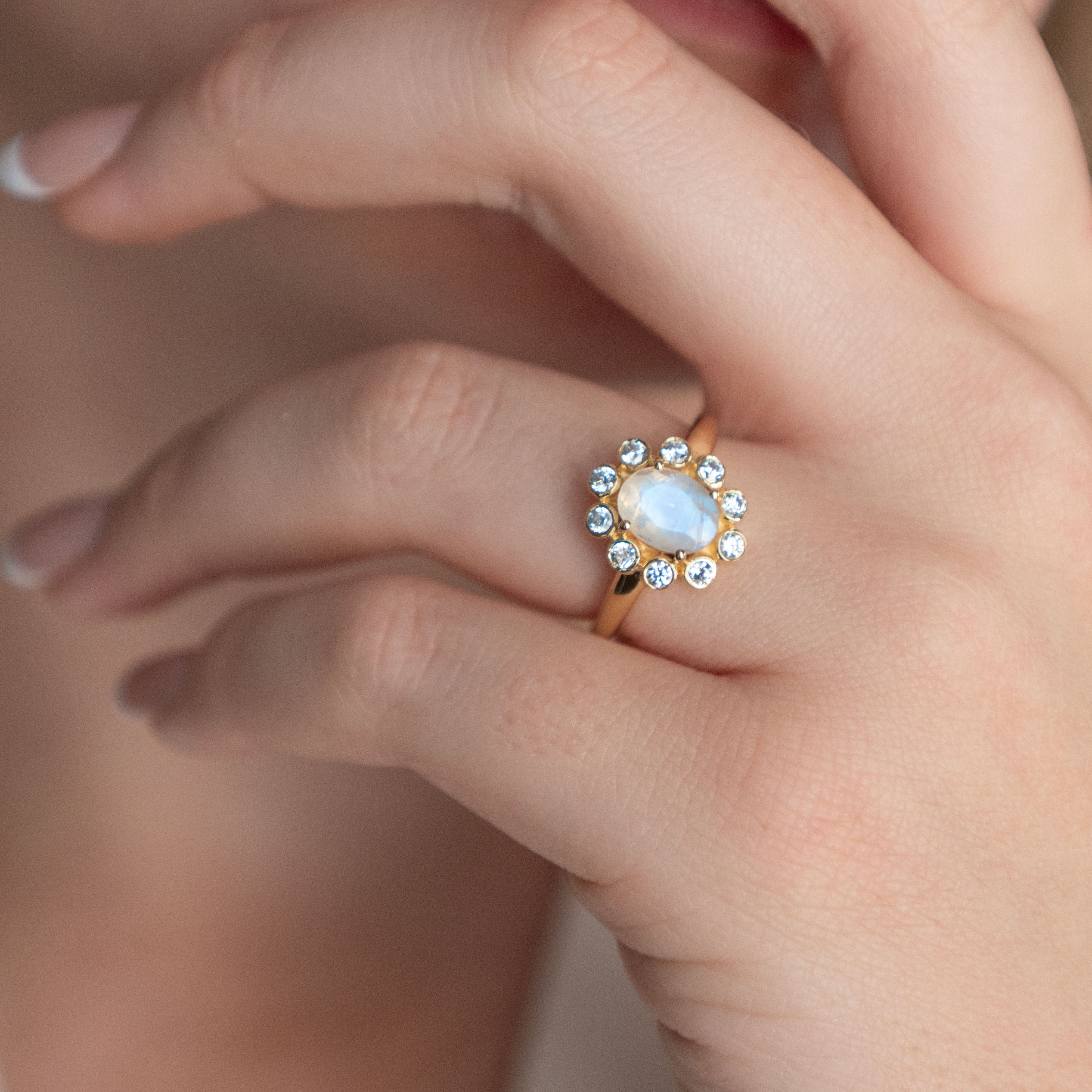 Moonstone Ring - Blossom