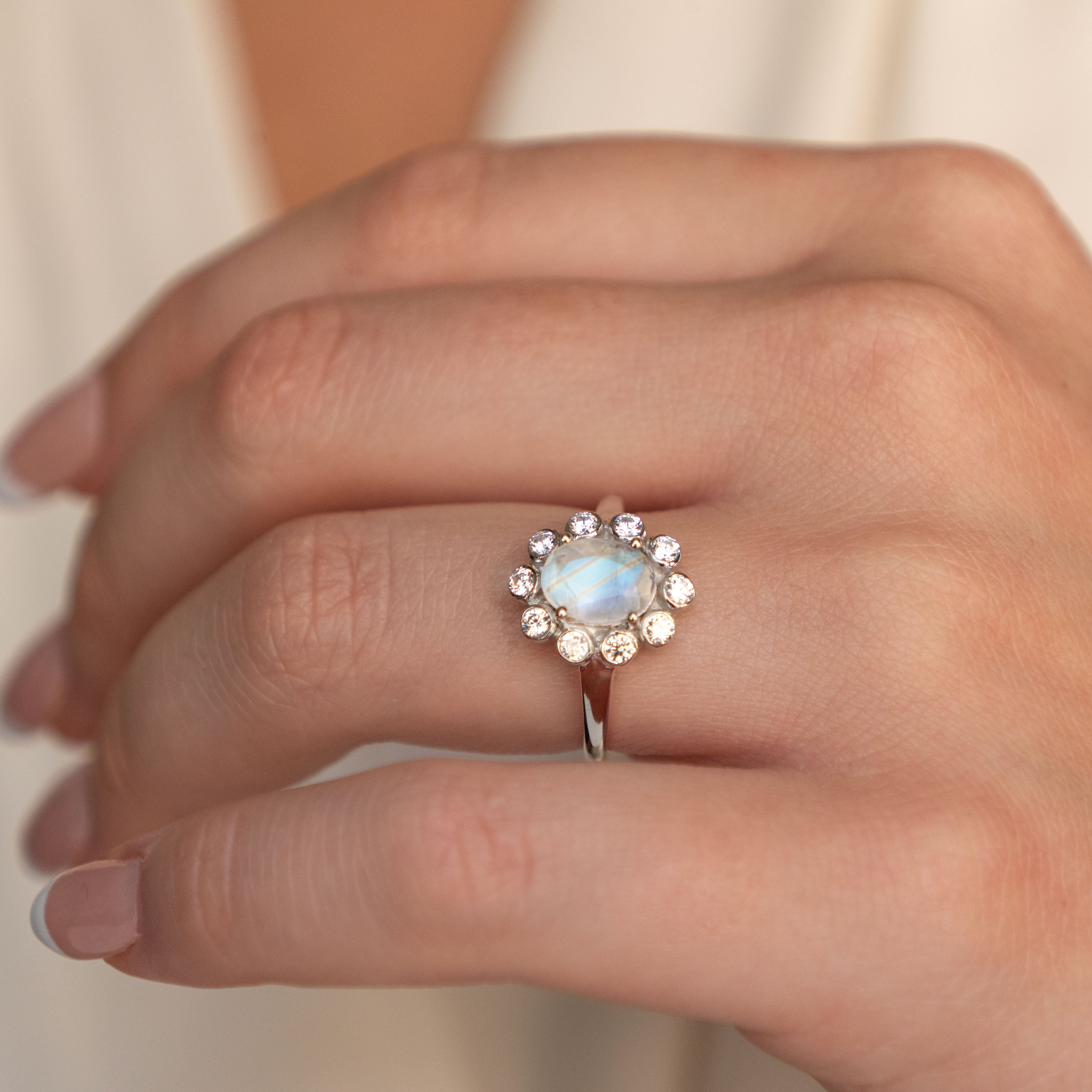 Moonstone Ring - Blossom