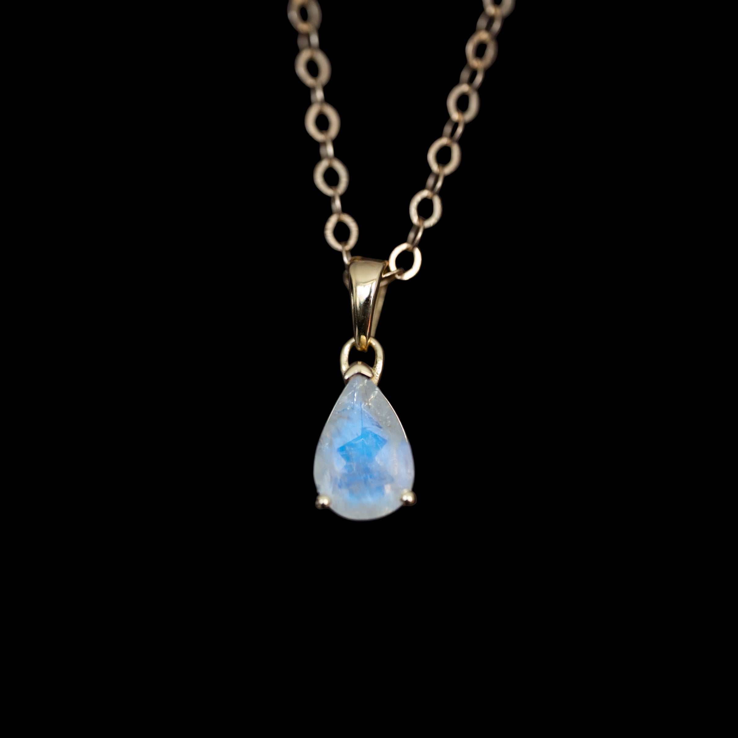 Moonstone Pear Necklace and Earring Gift Set