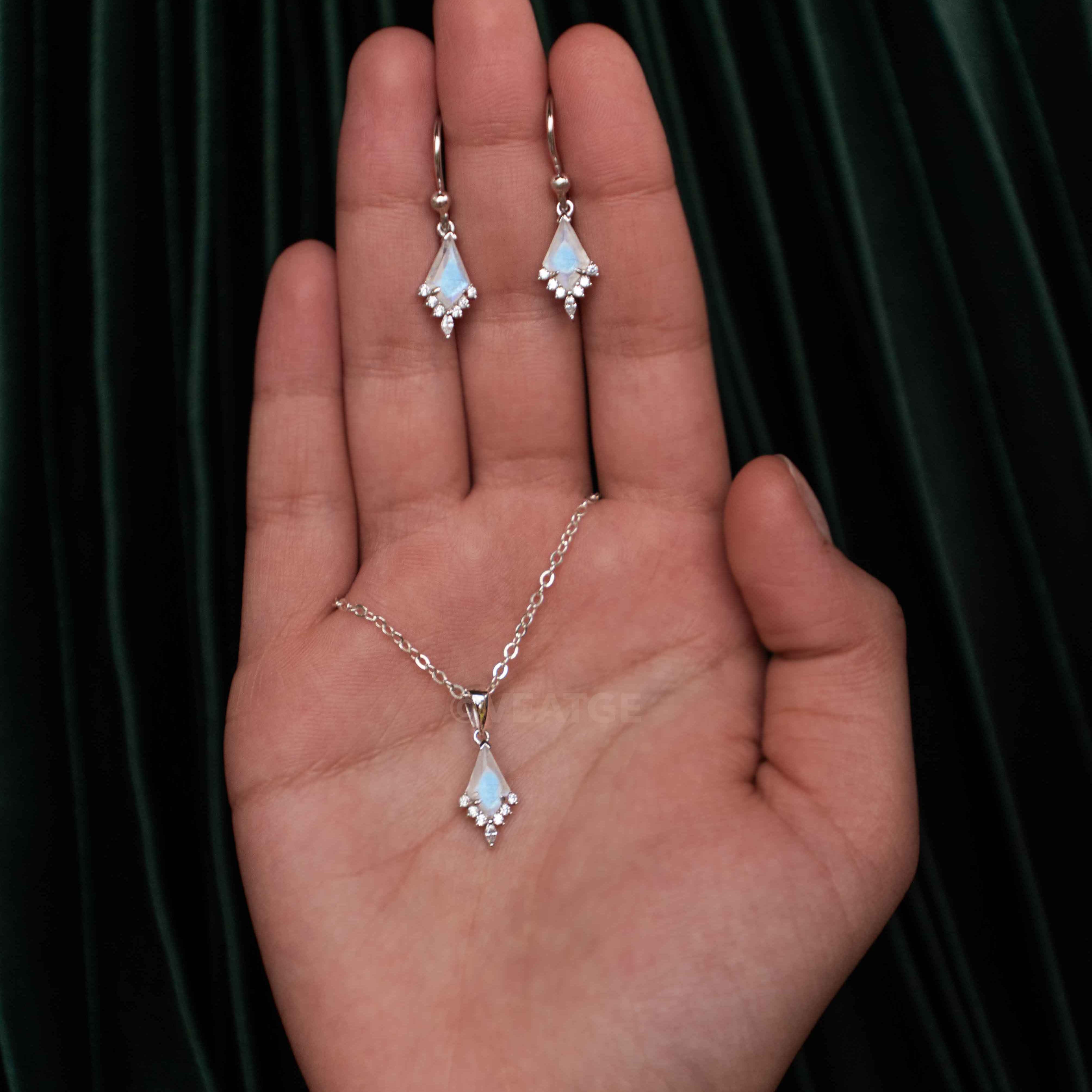 Bridal Necklace Moonstone Natural