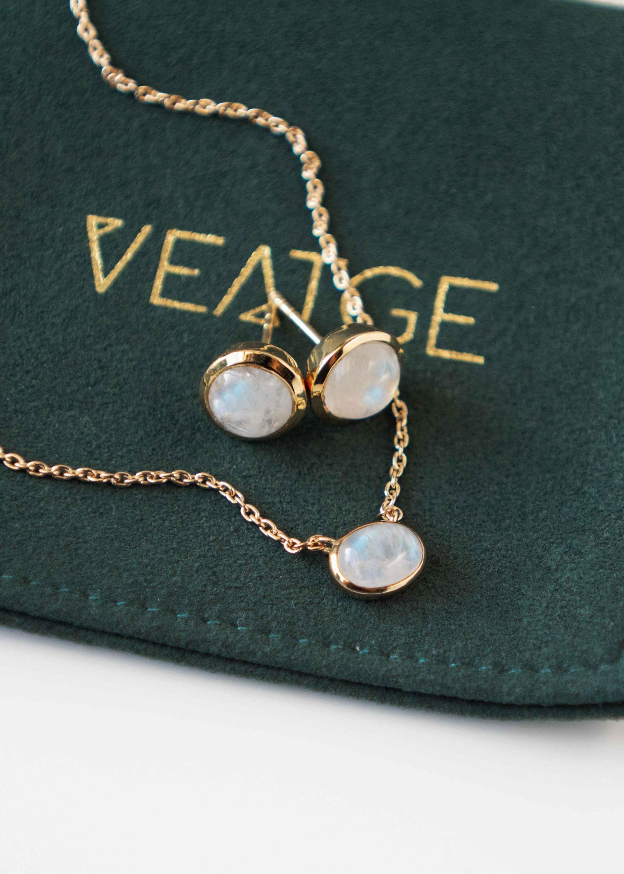 Moonstone Necklace and Earrings Gift Set