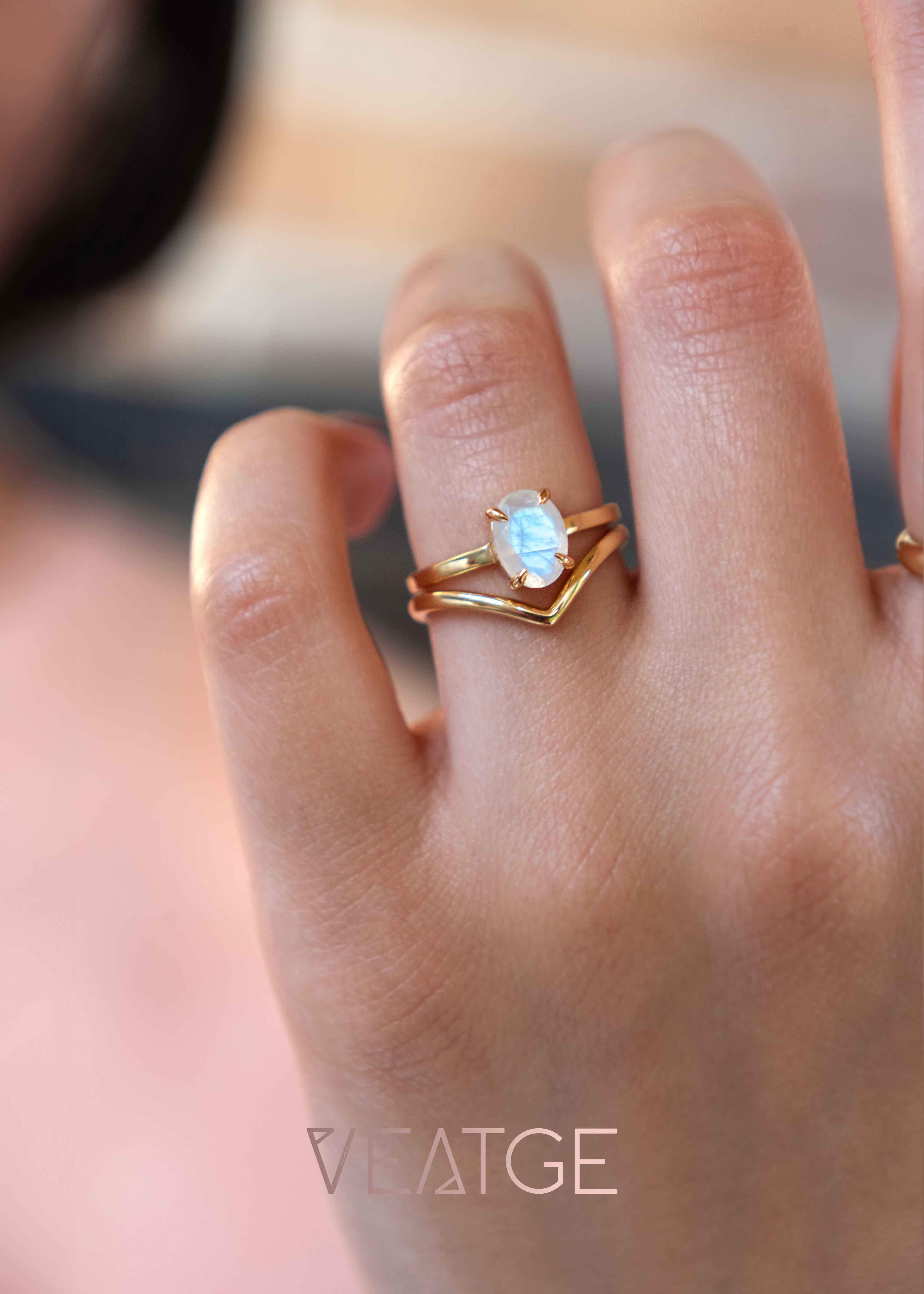 Chevron Stacking Ring Gold, V shape stacking Ring, Silver Stacking Ring Chevron, Gold Filled Rings stackable for low profile rings